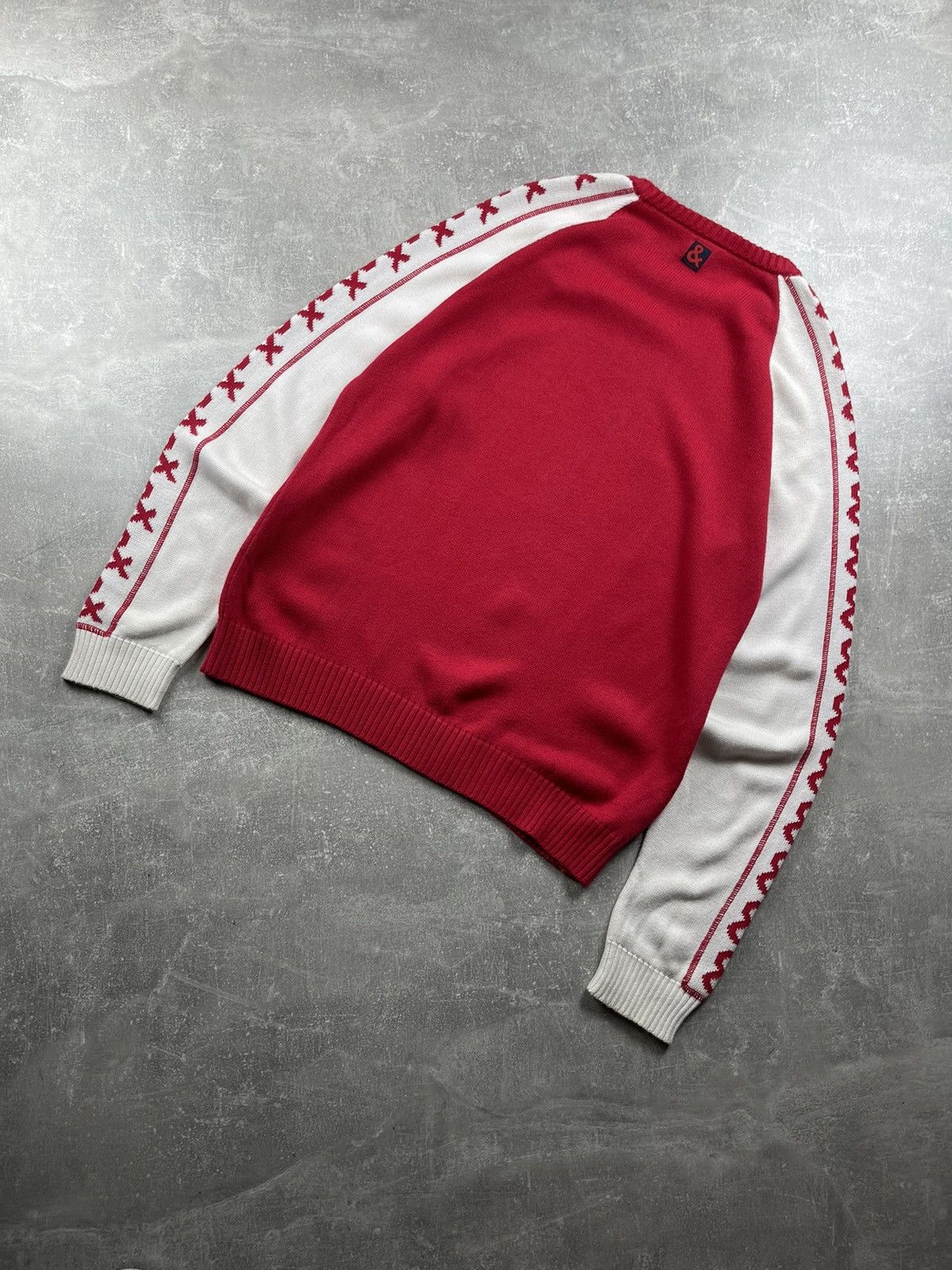 Dolce & Gabbana Dolce & Gabbana Knit Sweater Red White Logo Detail Size 52 Size US L / EU 52-54 / 3 - 6 Thumbnail