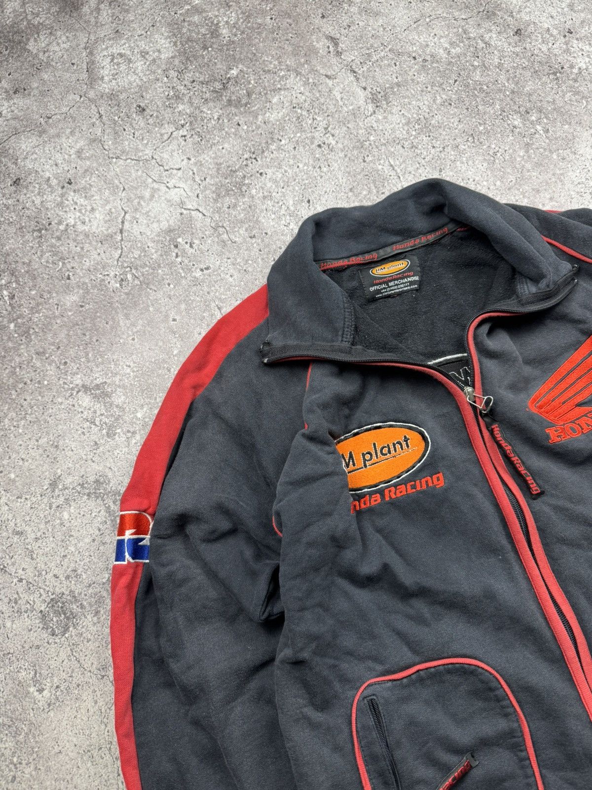 Honda 🔷Vintage Honda Racing Track Zip Jacket 90s Faded Japanesse🔷 Size US S / EU 44-46 / 1 - 4 Thumbnail
