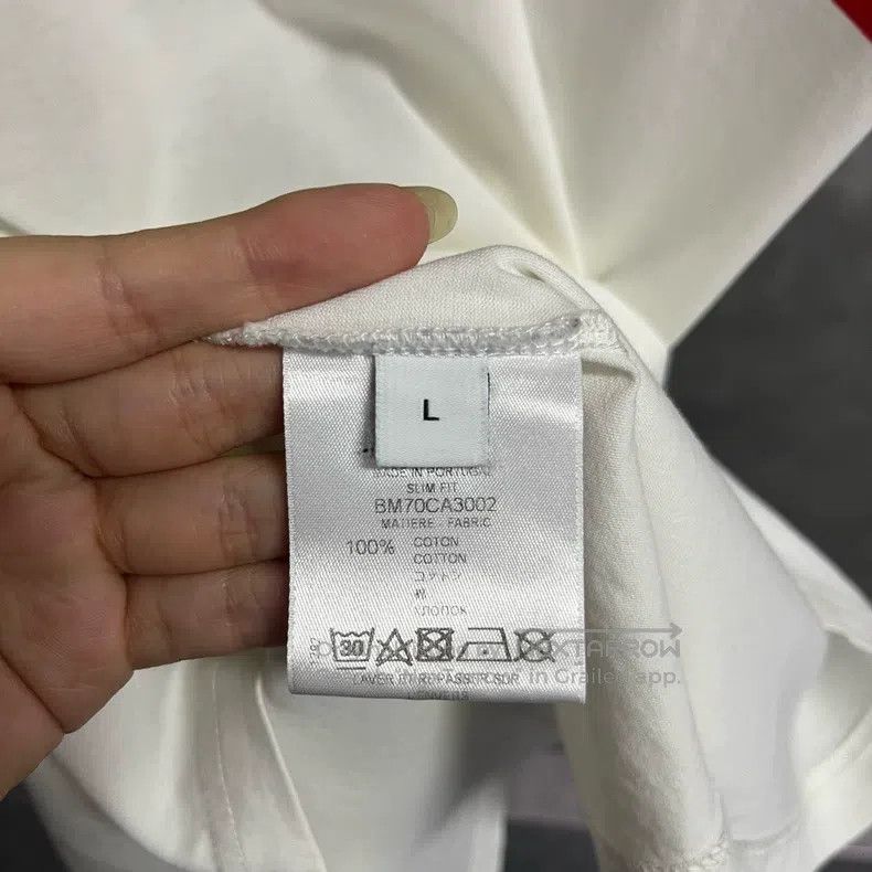 Givenchy Givenchy White Solid Pattern Printed Short Sleeve T-Shirt Size US L / EU 52-54 / 3 - 4 Thumbnail