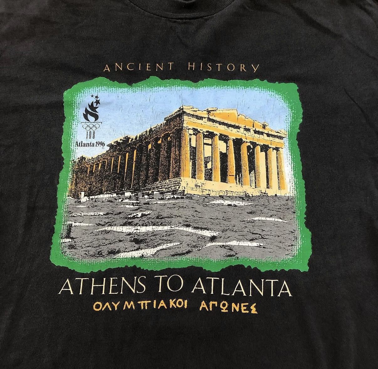 Vintage Vintage Atlanta Olympic Games Athens T-Shirt Size US XL / EU 56 / 4 - 2 Thumbnail
