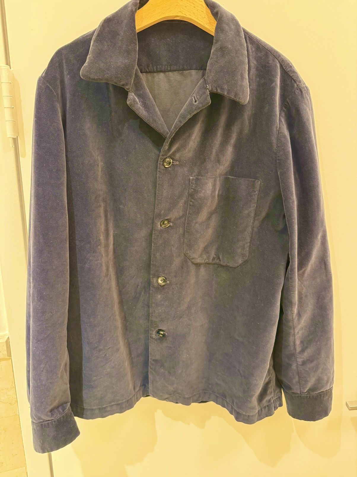 Barena Venezia Barena Navy Cotton Velvet Overshirt 52 FW23 — Made in Italy Size US L / EU 52-54 / 3 - 2 Thumbnail