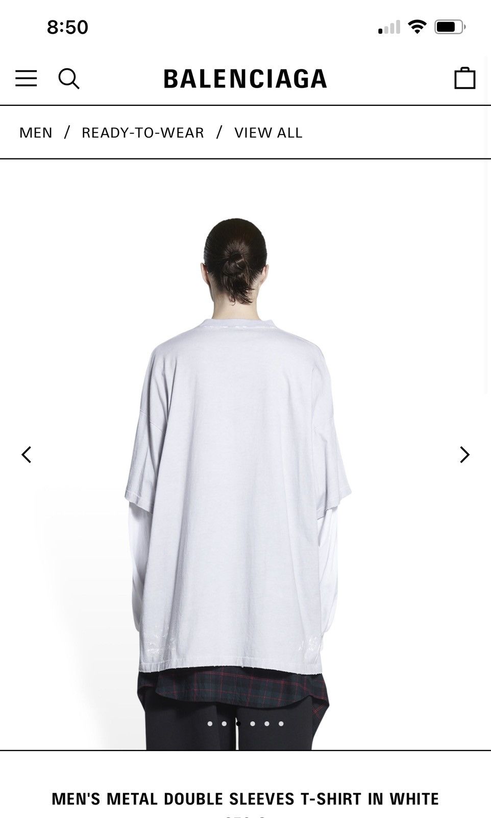 Balenciaga Balenciaga metal LS tee Size US XXL / EU 58 / 5 - 3 Thumbnail