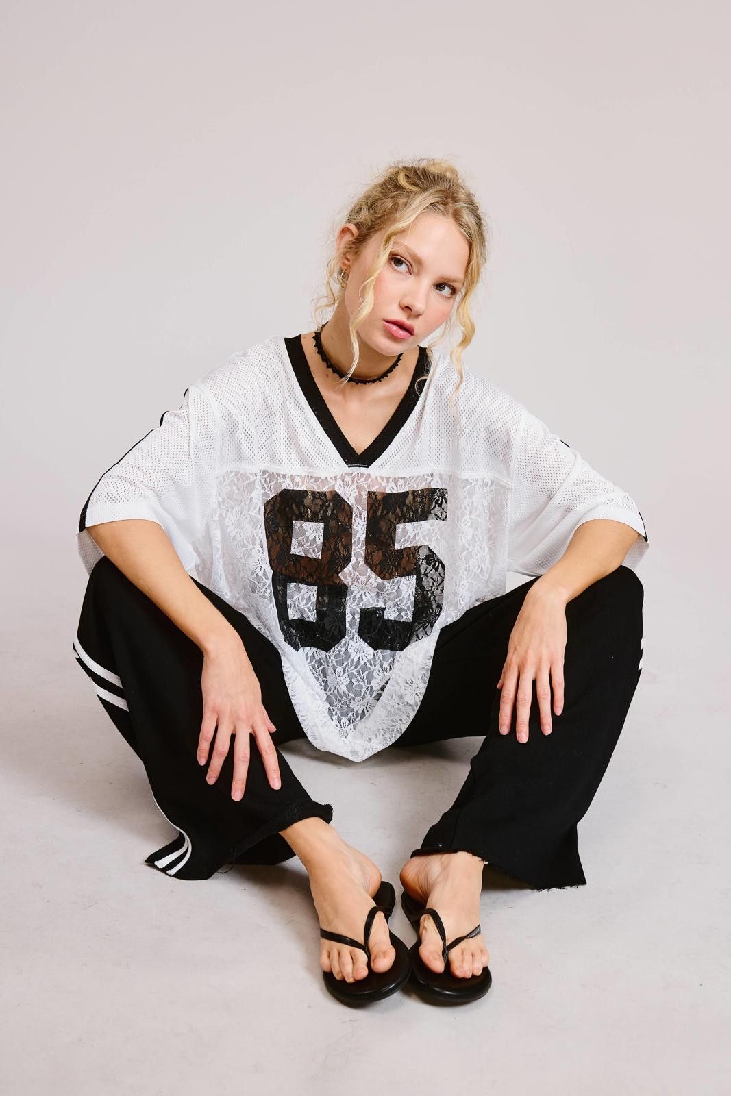 Other Sporty Chic Lace Number 85 Graphic Jersey Restocked!! Size S / US 4 / IT 40 - 3 Thumbnail