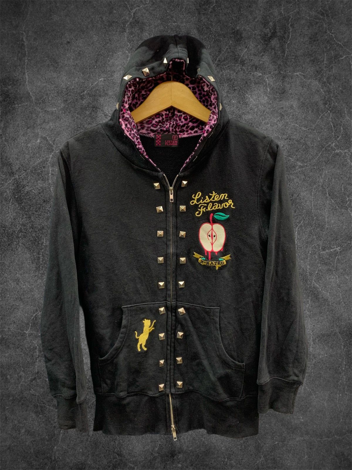 Hysteric Glamour × If Six Was Nine × Japanese Brand 2000s japan y2k studded hoodie listen flavor Size US S / EU 44-46 / 1 - 1 Thumbnail