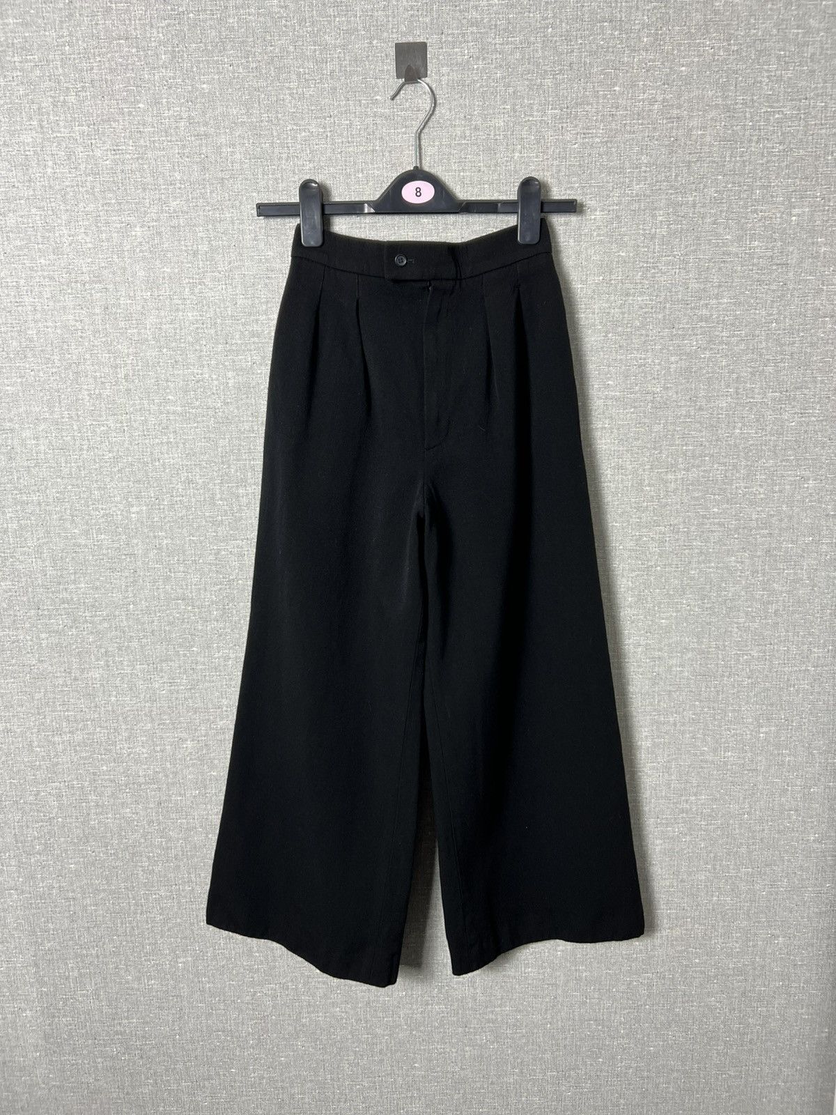 70s Saint Laurent High Waist Wide Leg Wool Palazzo Trousers