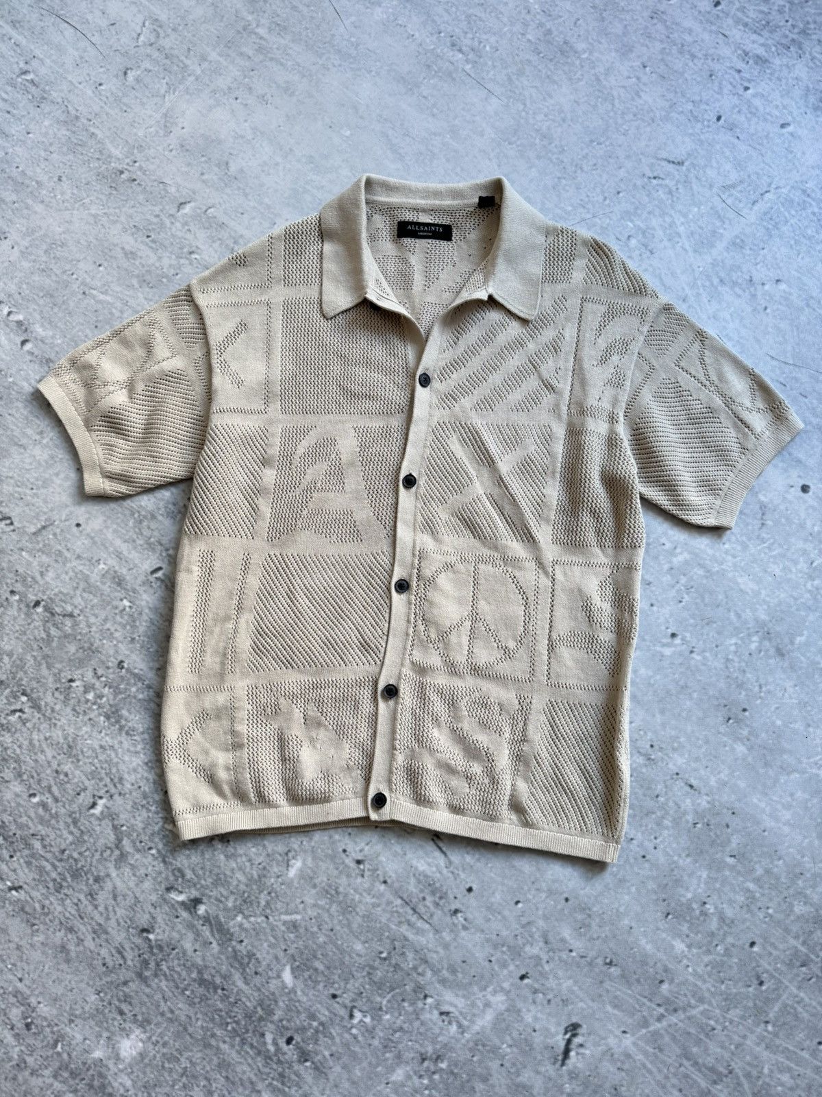 Allsaints × Designer Luxury AllSaints beige shirt mesh Size US M / EU 48-50 / 2 - 1 Thumbnail