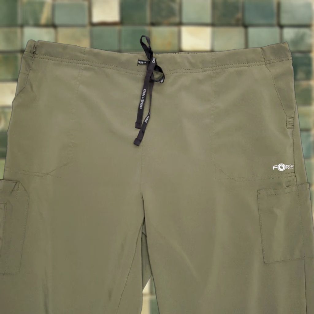 Carhartt Carhartt Scrub Bottom Mens 2XL Green Force Stretch Cargo Elastic Waist C52110 Size US 39 - 1 Thumbnail