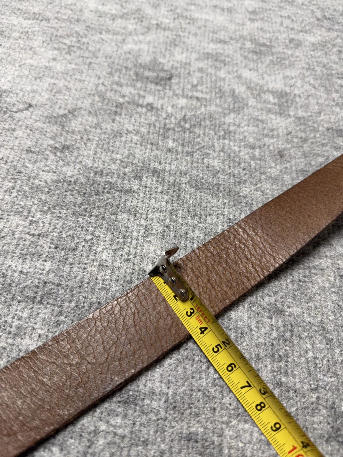 Vintage Vintage Roy Robson Brown Leather Belt Minimal Metal Buckle Size ONE SIZE - 16 Thumbnail