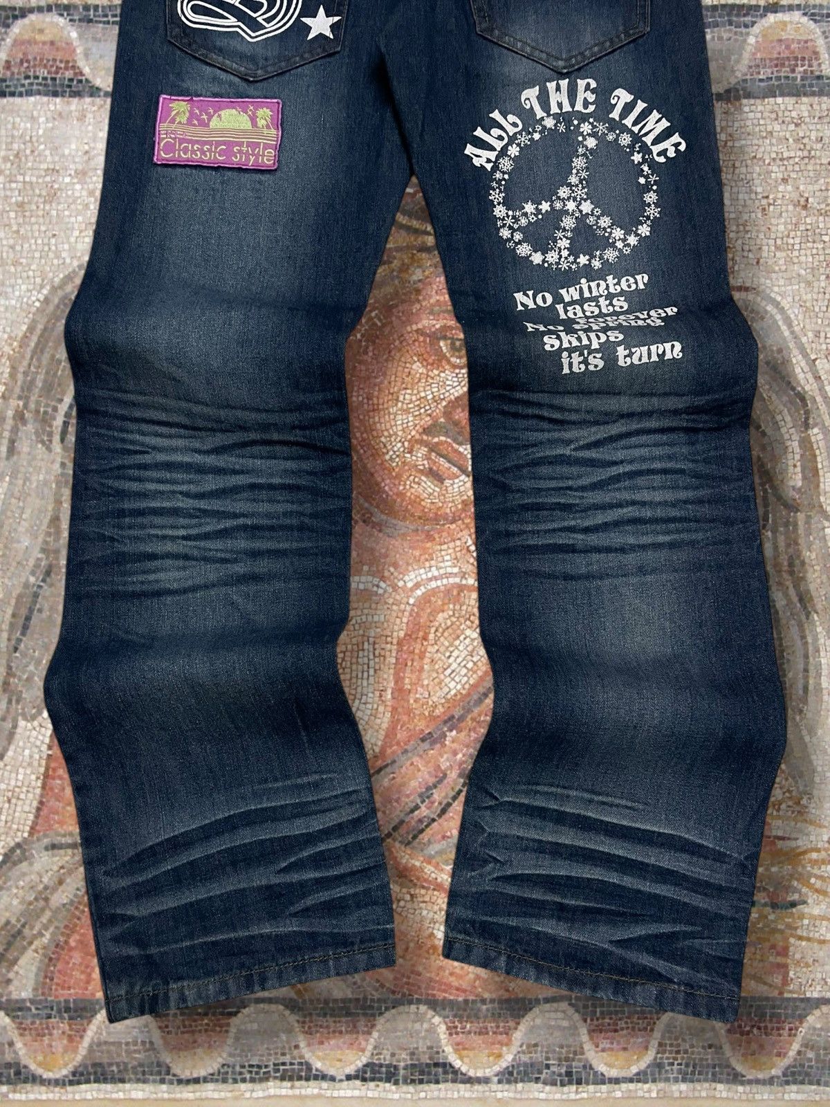 Hysteric Glamour Vintage 90s Japan Designer Sunny Smith Patchwork Fancy Denim Size US 30 / EU 46 - 12 Thumbnail