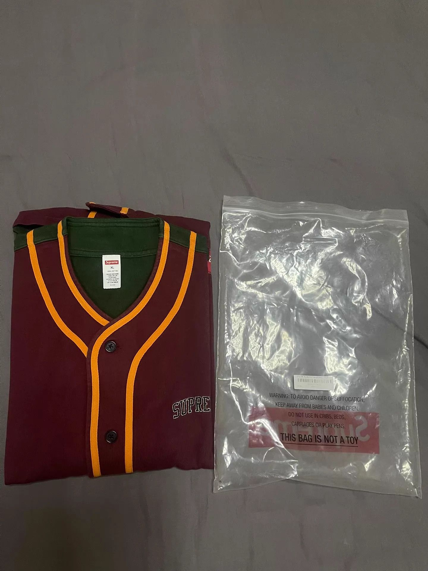 Supreme Supreme colorblocked baseball jacket XL NWT Size US XL / EU 56 / 4 - 3 Thumbnail