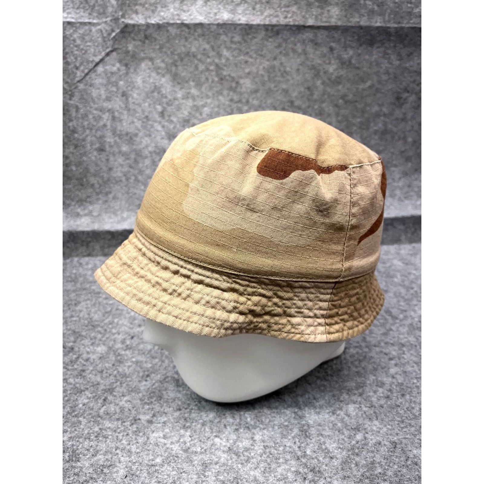 Vintage VINTAGE Bucket Hat Adult Small Beige Desert Camo Cotton Blend Reversible Size ONE SIZE - 4 Thumbnail