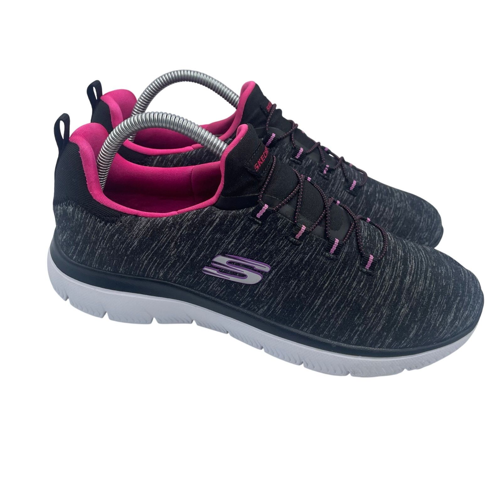 SKECHERS Skechers Summit Quick Getaway Black Pink Shoes Womens 9.5 Size US 9.5 / IT 39.5 - 2 Thumbnail