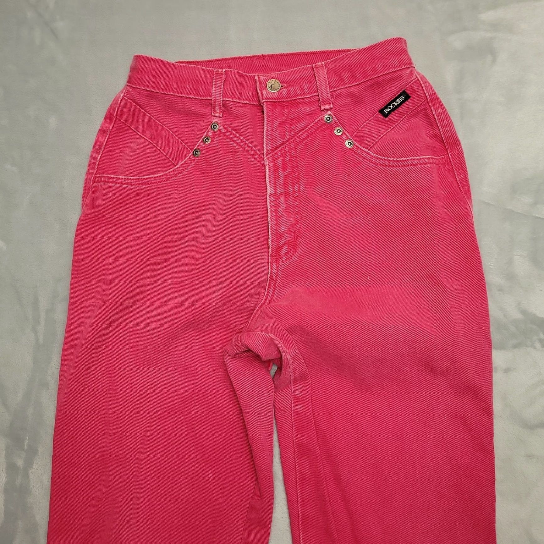 Vintage VINTAGE Rockies Jeans Womens 29 Red High Rise Bootcut Western Cowboy Rodeo Retro Jeans Women 29 Red Rockies Western Cowboy Retro Boots 90s Ladies? Size 29" - 3 Thumbnail