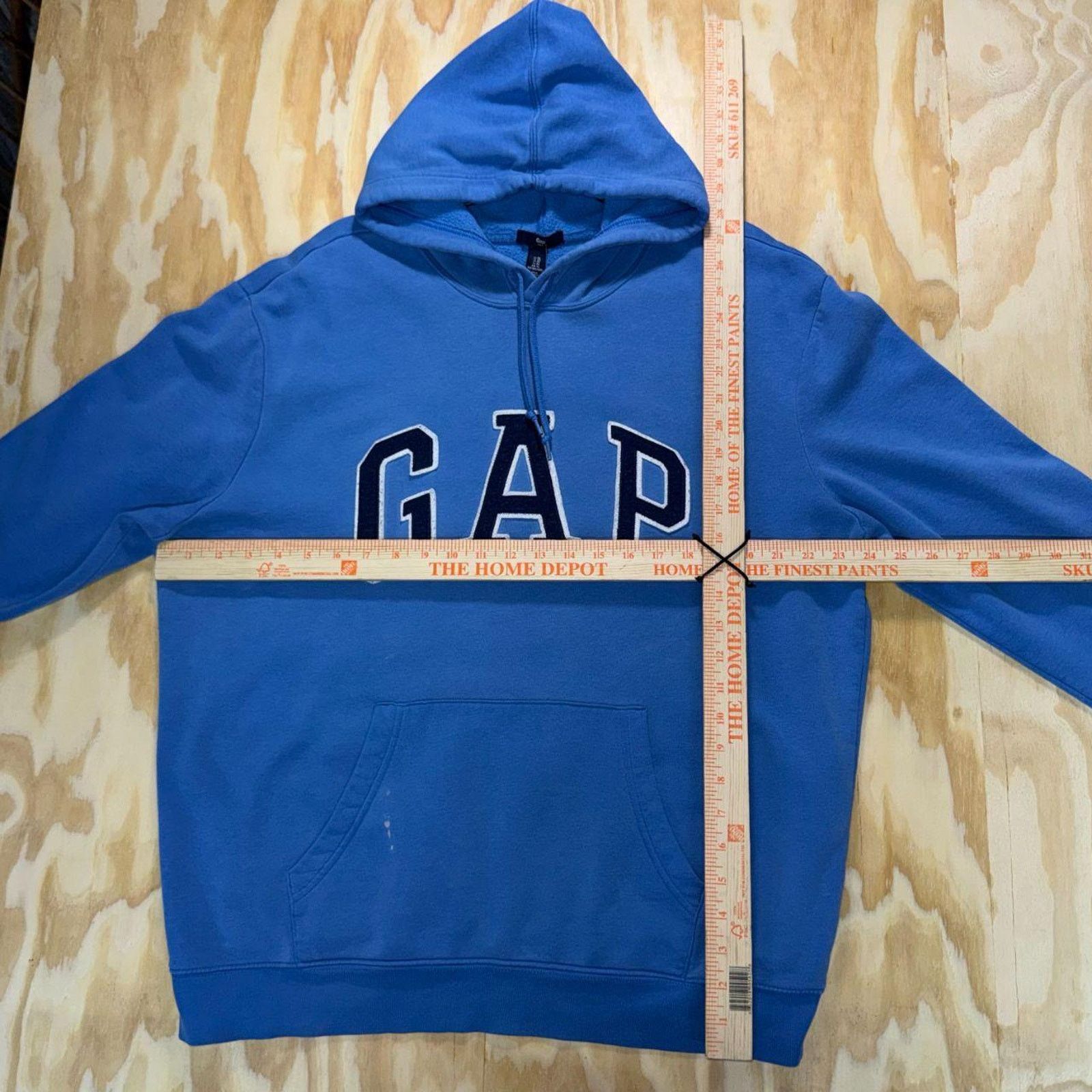 Gap Vintage y2k gap arc embroidered blue 2000s hoodie sweatshirt Size US XL / EU 56 / 4 - 4 Thumbnail