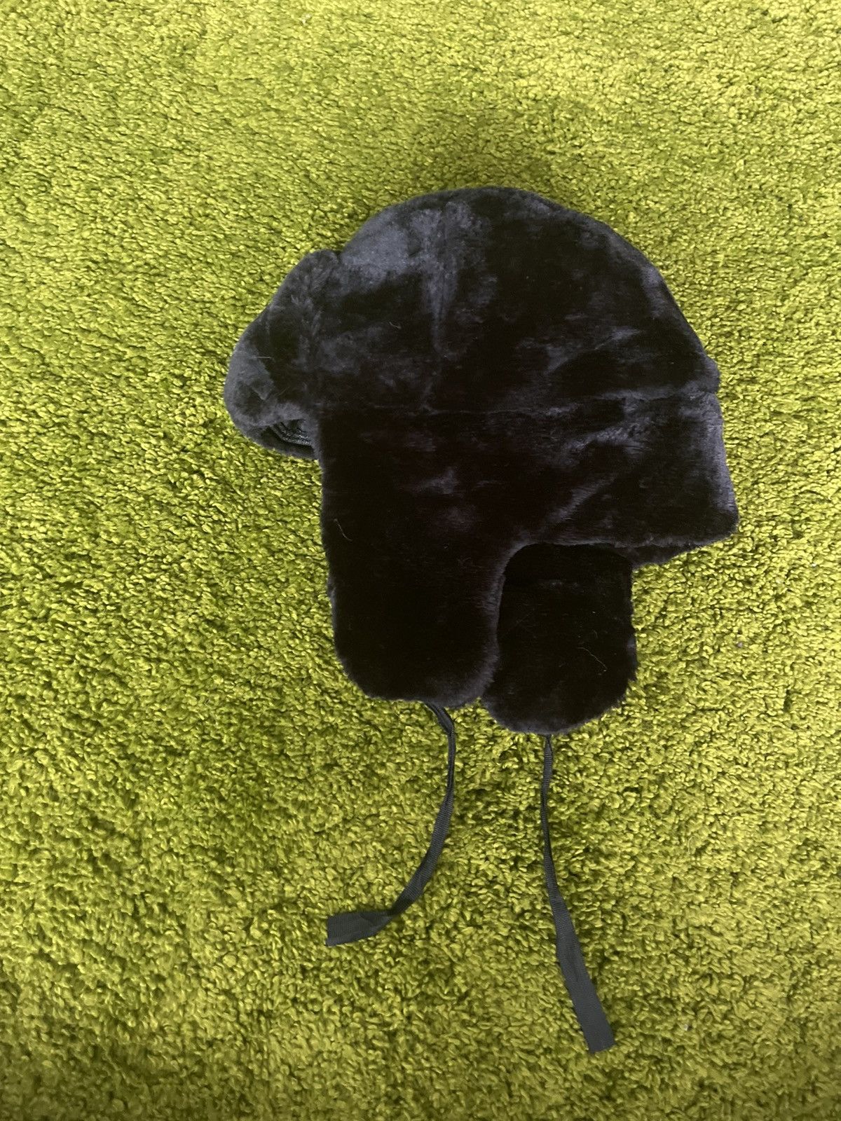 Designer Y2K fuzzy faux fur Ushanka trapper / checker hat Japanese Size 30 - 4 Thumbnail