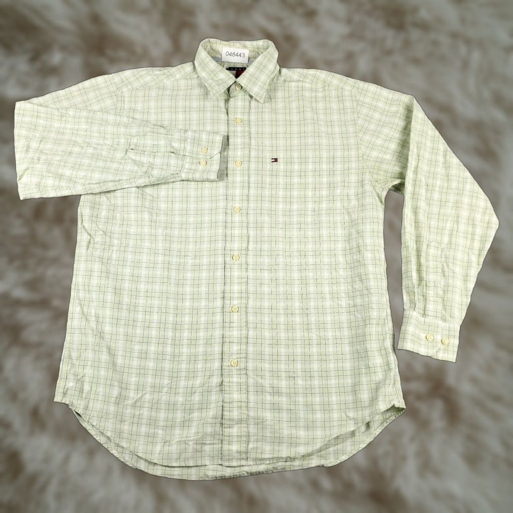Tommy Hilfiger Tommy Hilfiger Shirt Adult Small Green Plaid Button-Up Long Sleeve Cotton Mens Size US S / EU 44-46 / 1 - 1 Thumbnail