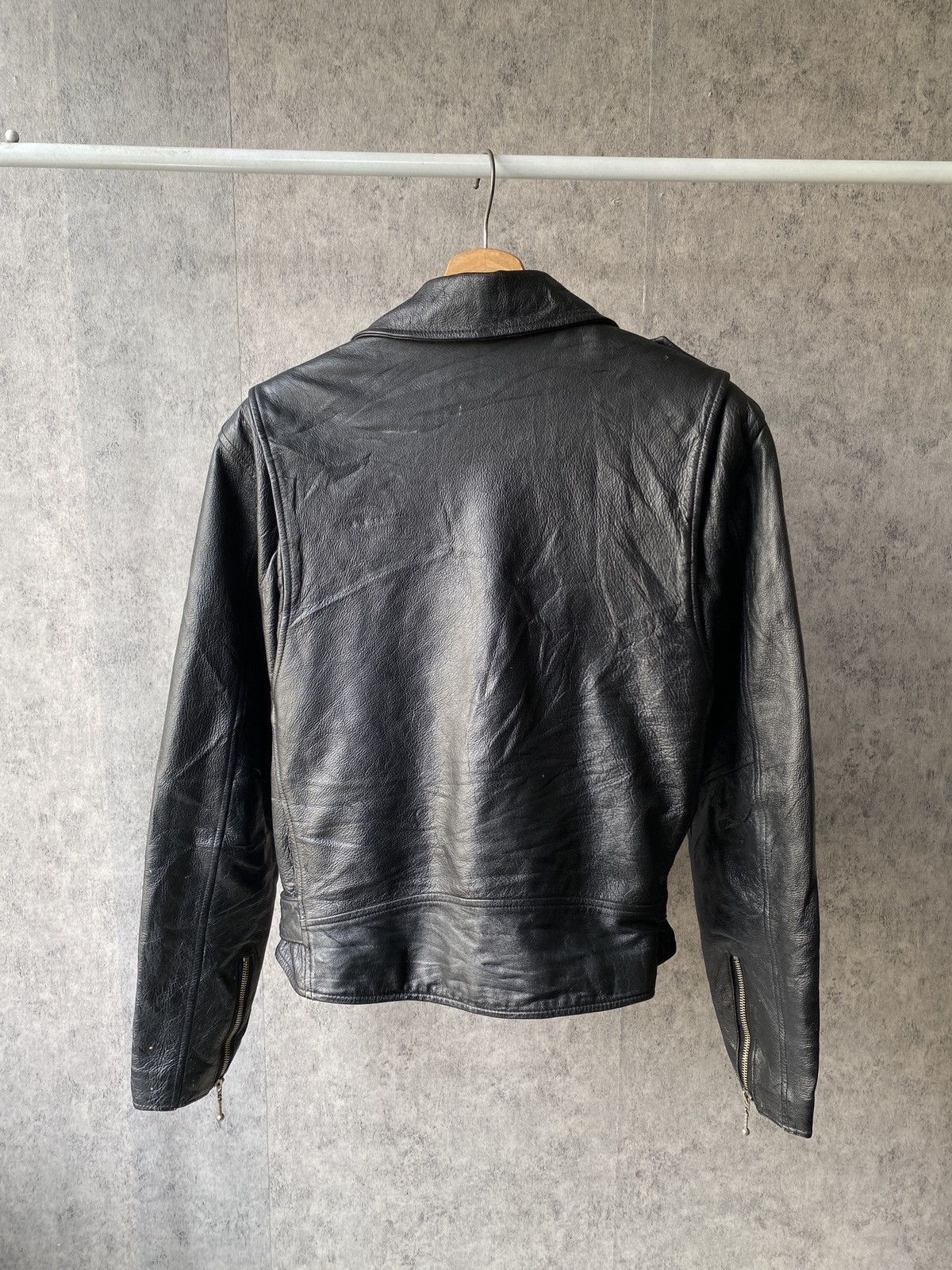 Leather Vintage Stefanel Kids Biker’s Design Leather Jacket Size US L / EU 52-54 / 3 - 2 Thumbnail