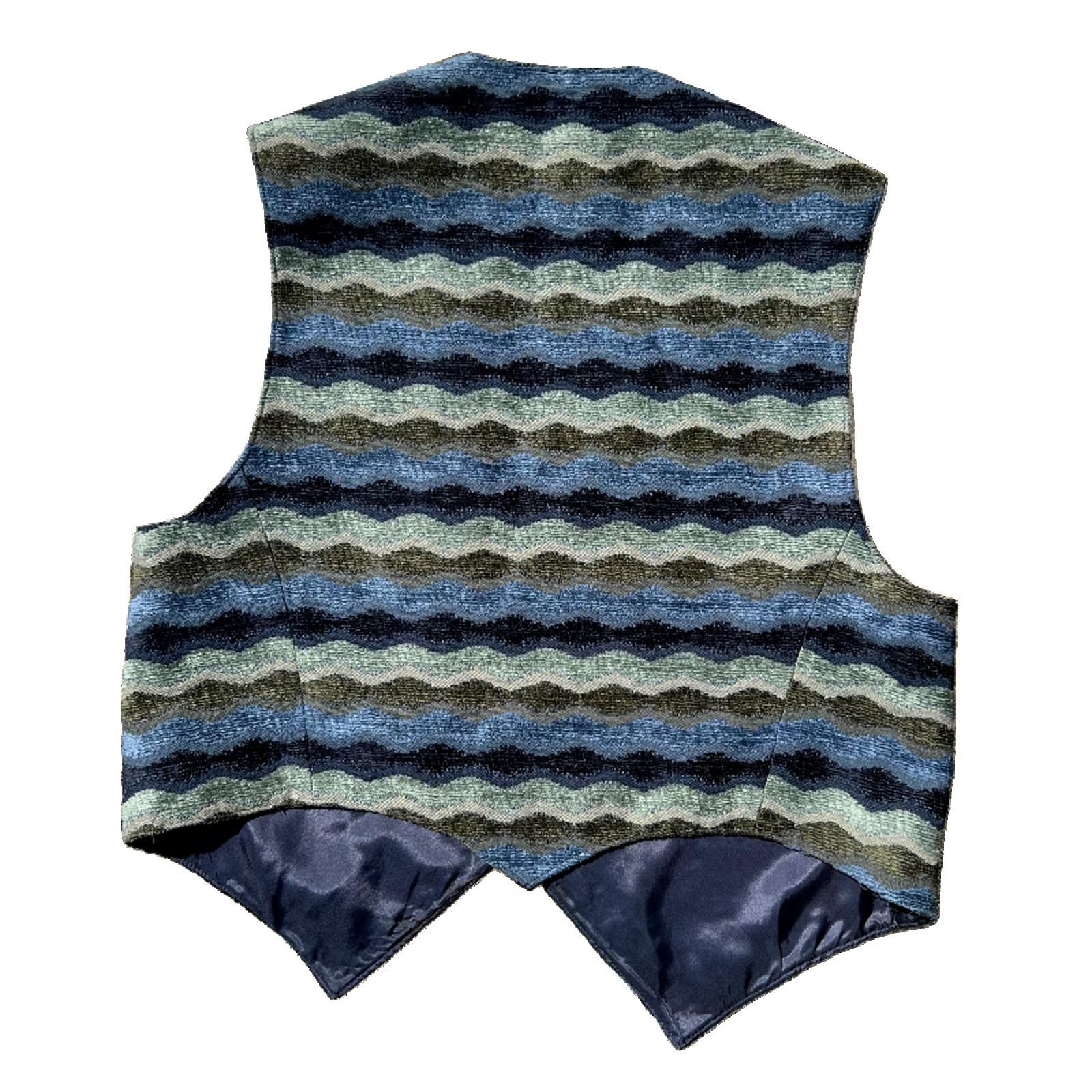 Other Longhorn Wavy Stripe Vest 1970s Revival Size US M / EU 48-50 / 2 - 2 Thumbnail
