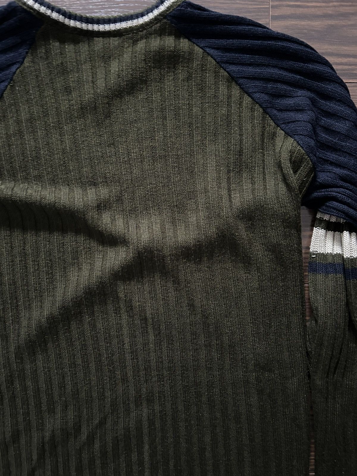 Levi's Vintage Levi’s Red Tab Ribbed V-Neck Sweater Green Large Size US L / EU 52-54 / 3 - 4 Thumbnail
