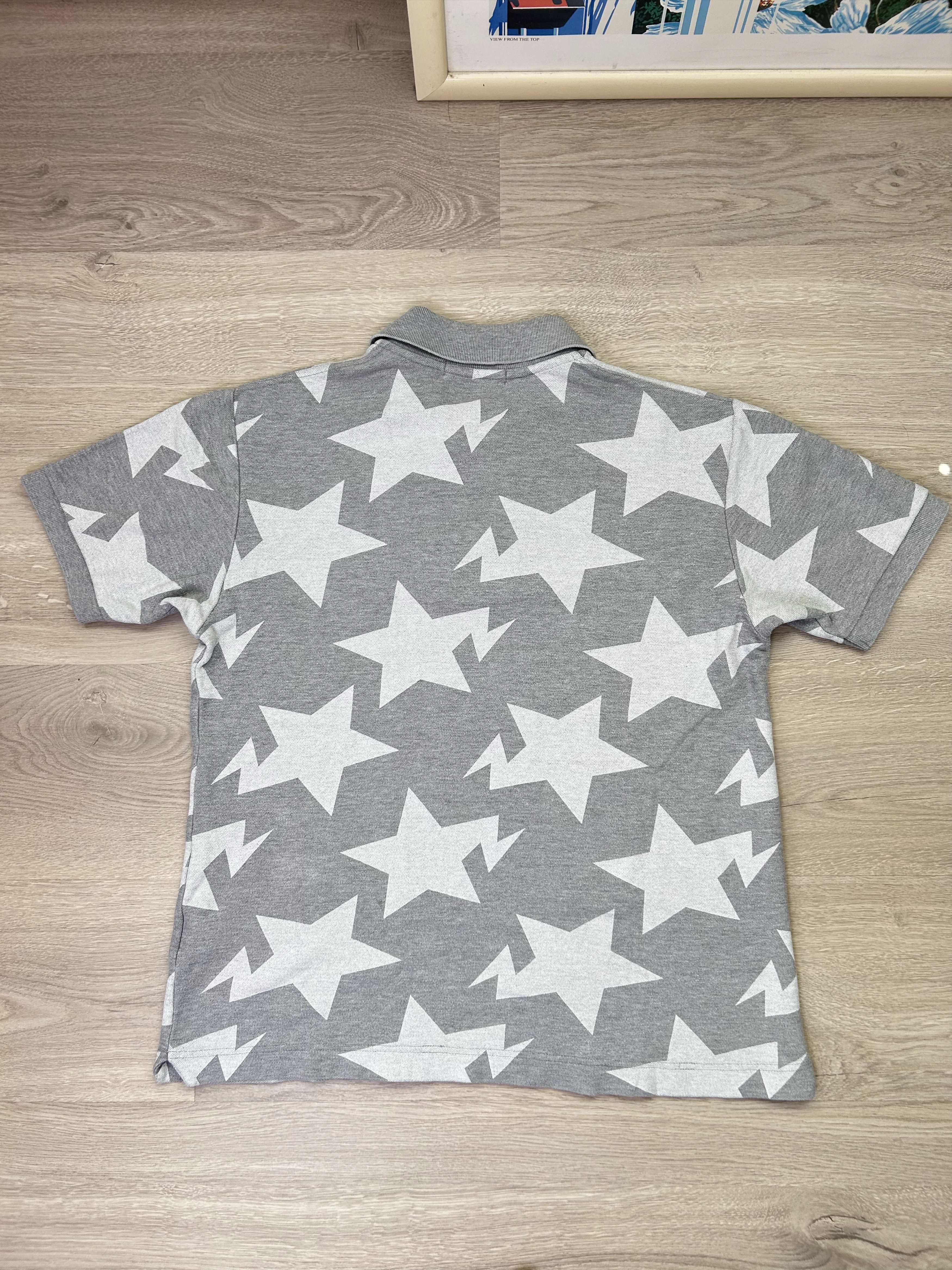 Bape Bape Sta Pattern Gray/White Polo [Size M] Size US M / EU 48-50 / 2 - 6 Thumbnail