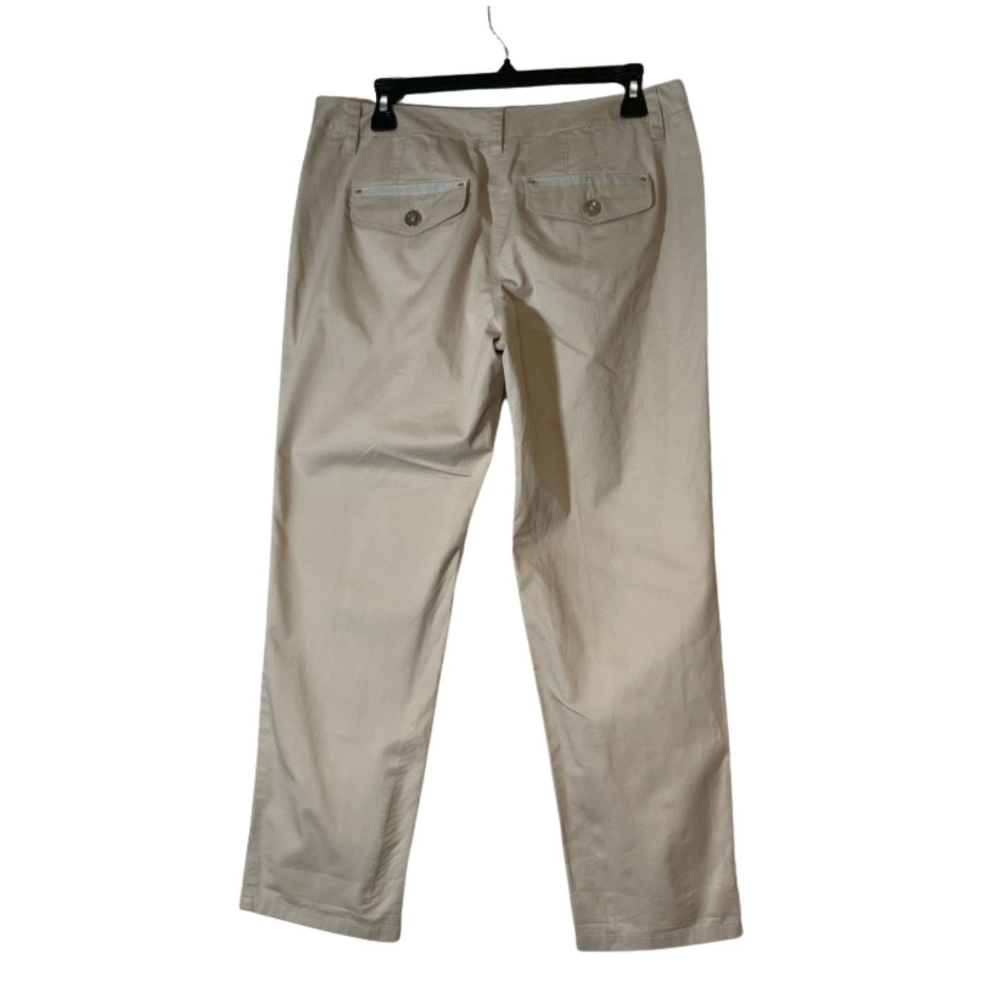 White House Black Market White House Black Market Women's Beige Stretch Crop Leg 6 Size 28" / US 6 / IT 42 - 2 Thumbnail