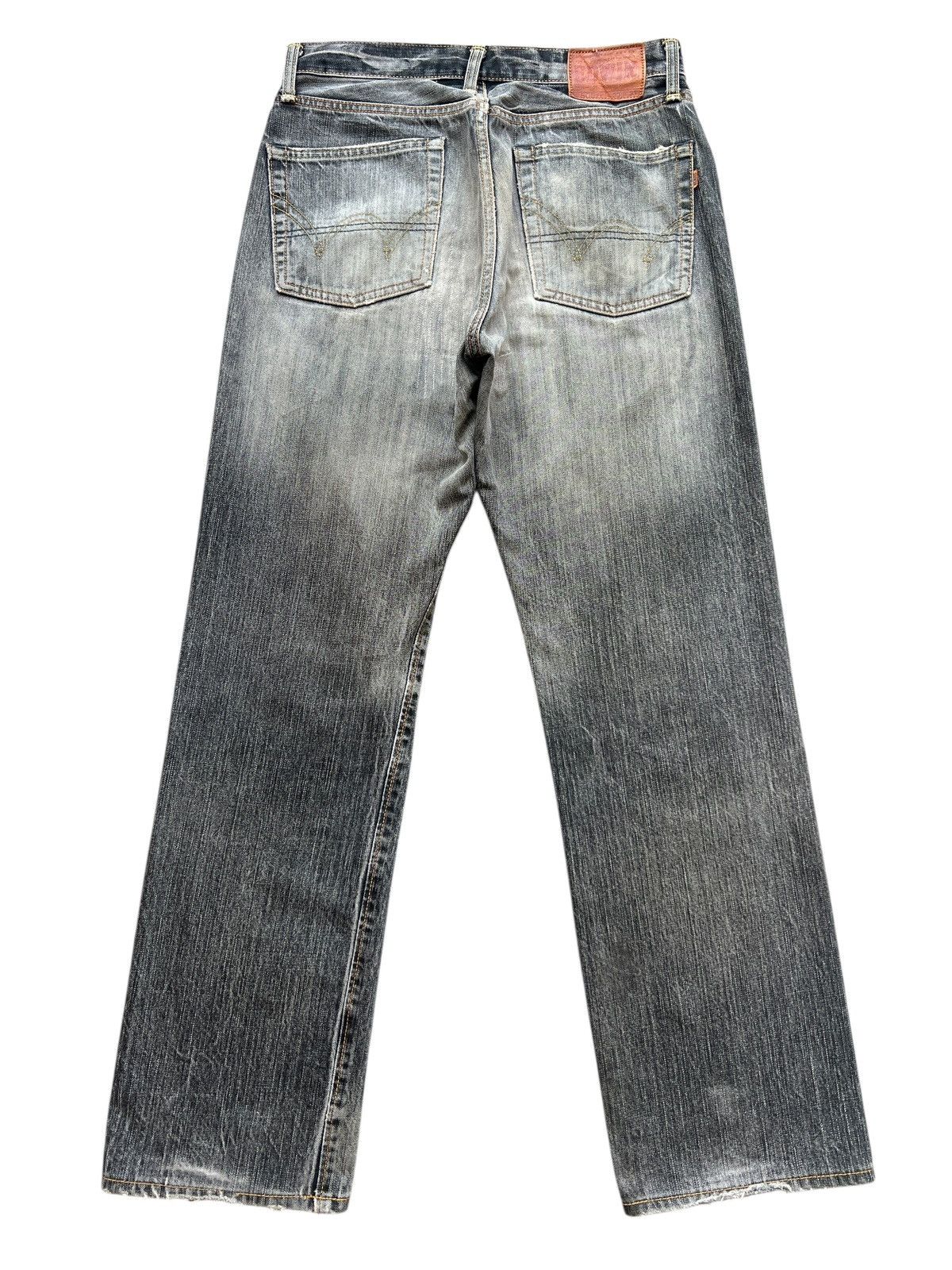 Edwin Vintage Edwin 505ZX Selvedge Distressed Denim Jeans 31x31 Size US 31 - 3 Thumbnail