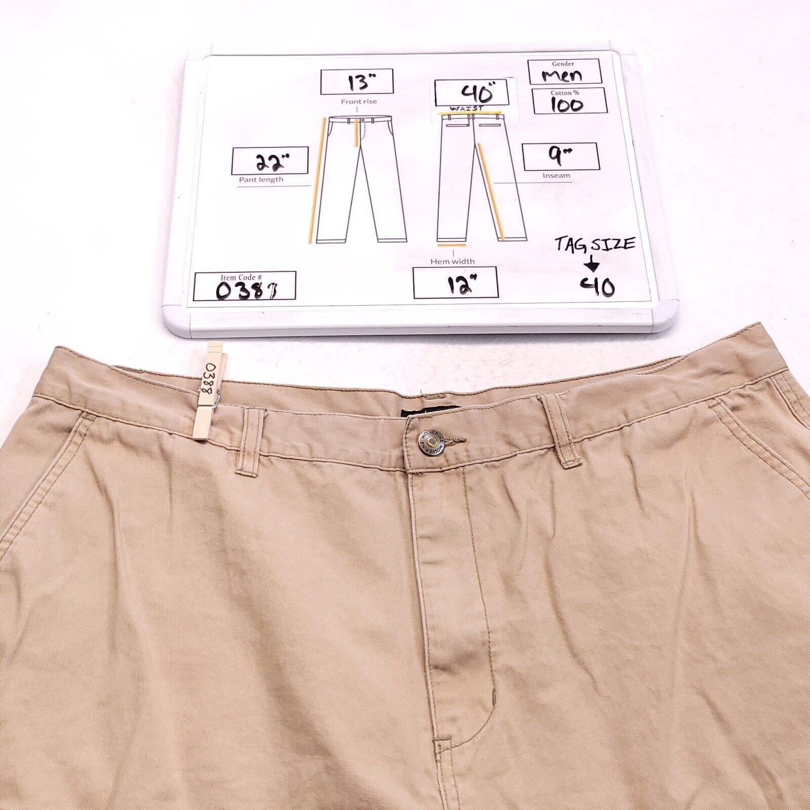 Wolverine Wolverine Medium Wash Button Cargo Shorts Mens Size 40 Beige Size US 40 / EU 56 - 10 Thumbnail