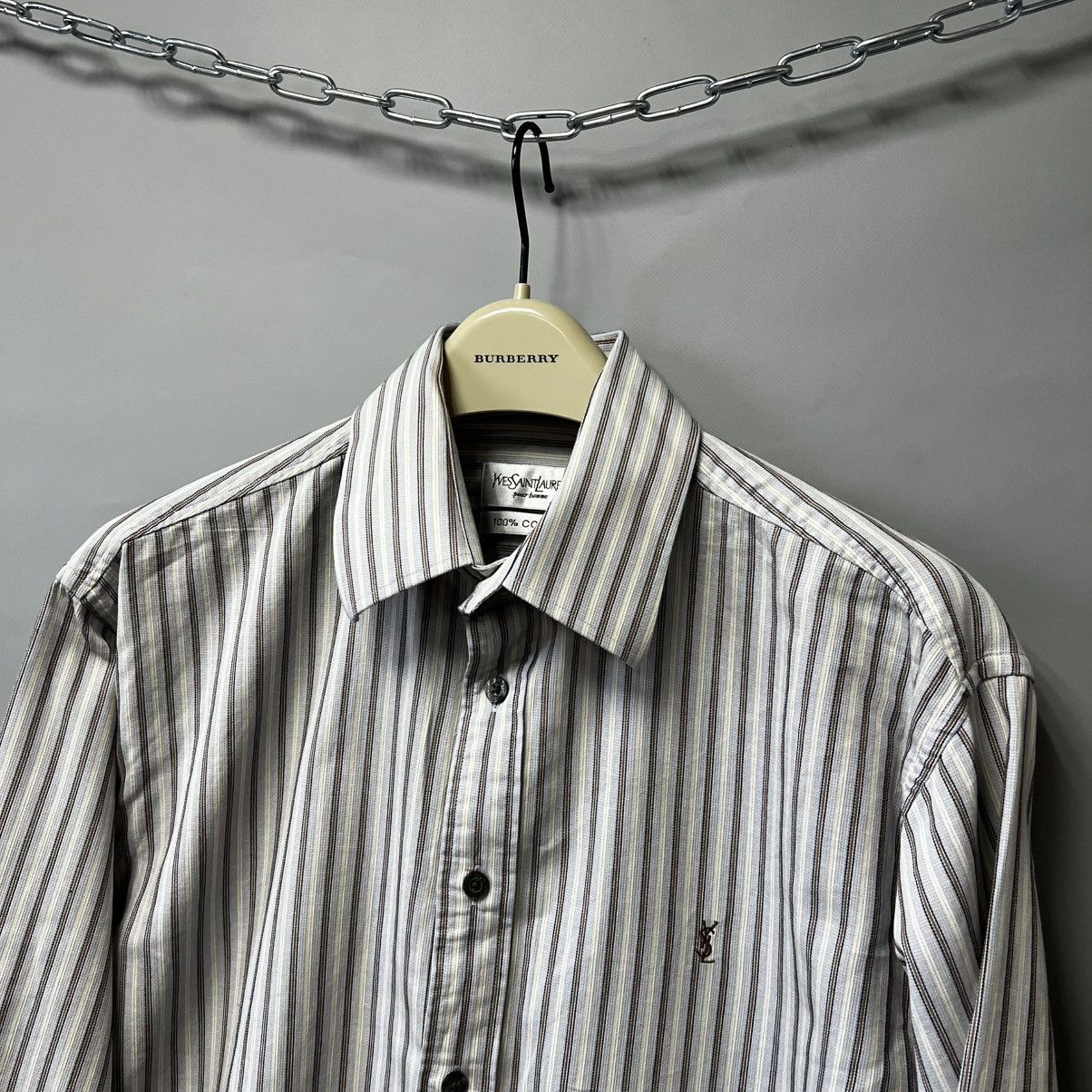 Vintage × Yves Saint Laurent Yves Saint Laurent Vintage Striped Shirt y2k Size US M / EU 48-50 / 2 - 3 Thumbnail