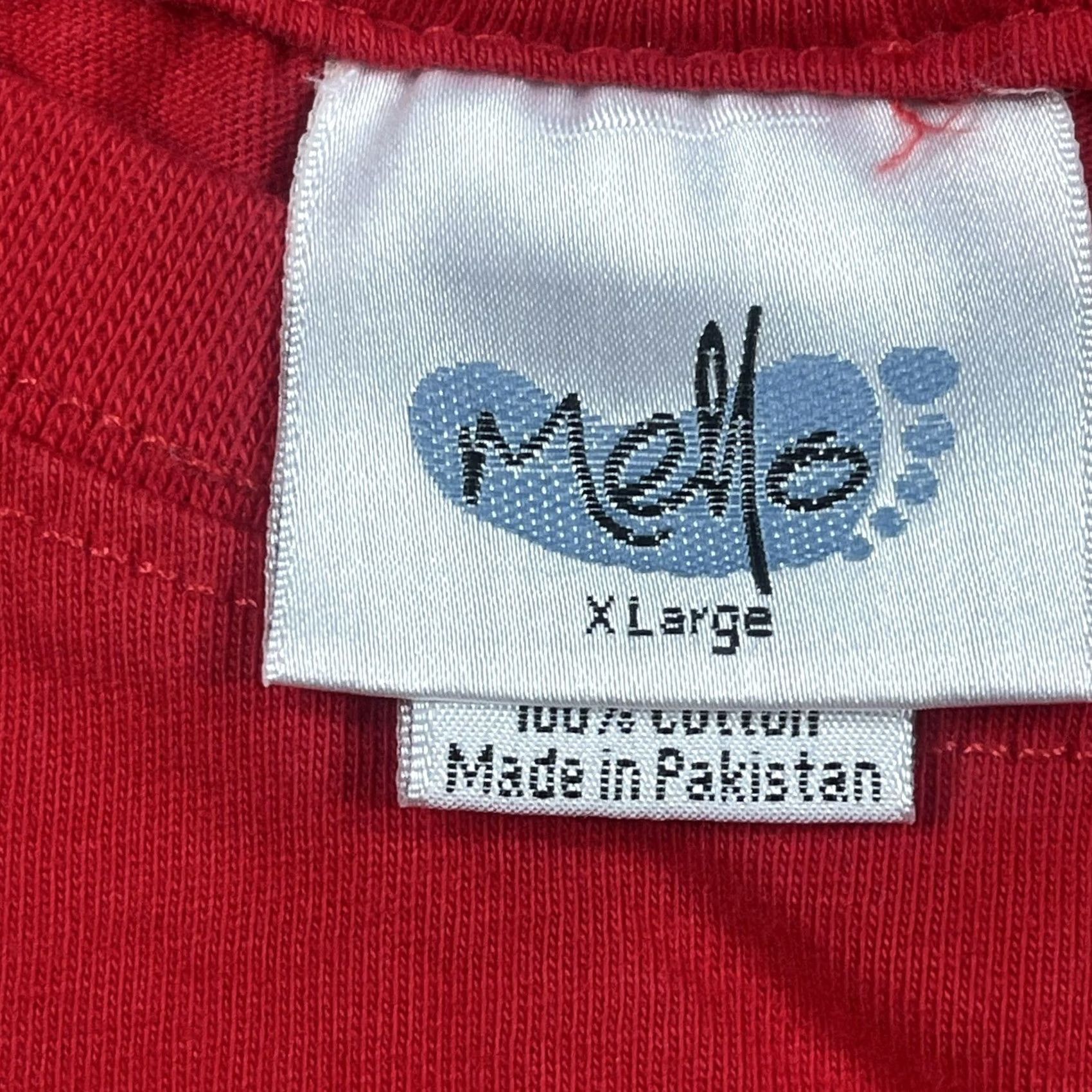 Vintage Mello Shirt Mens XL Red Blank Short Sleeve Crew Neck Cotton Size US XL / EU 56 / 4 - 7 Thumbnail