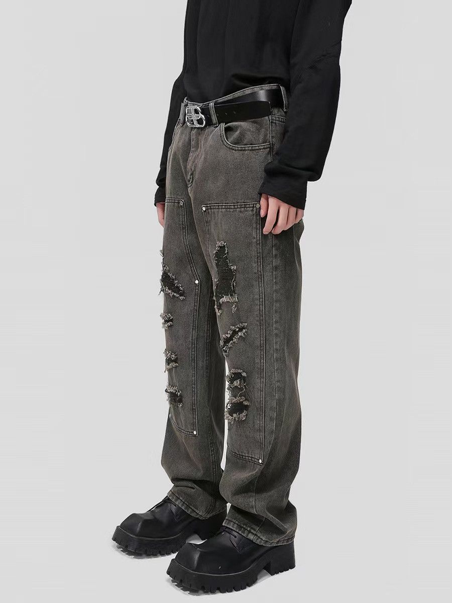 Japanese Brand × Jean Vintage High Street Patch Hip Hop Jeans Size US 32 / EU 48 - 2 Thumbnail