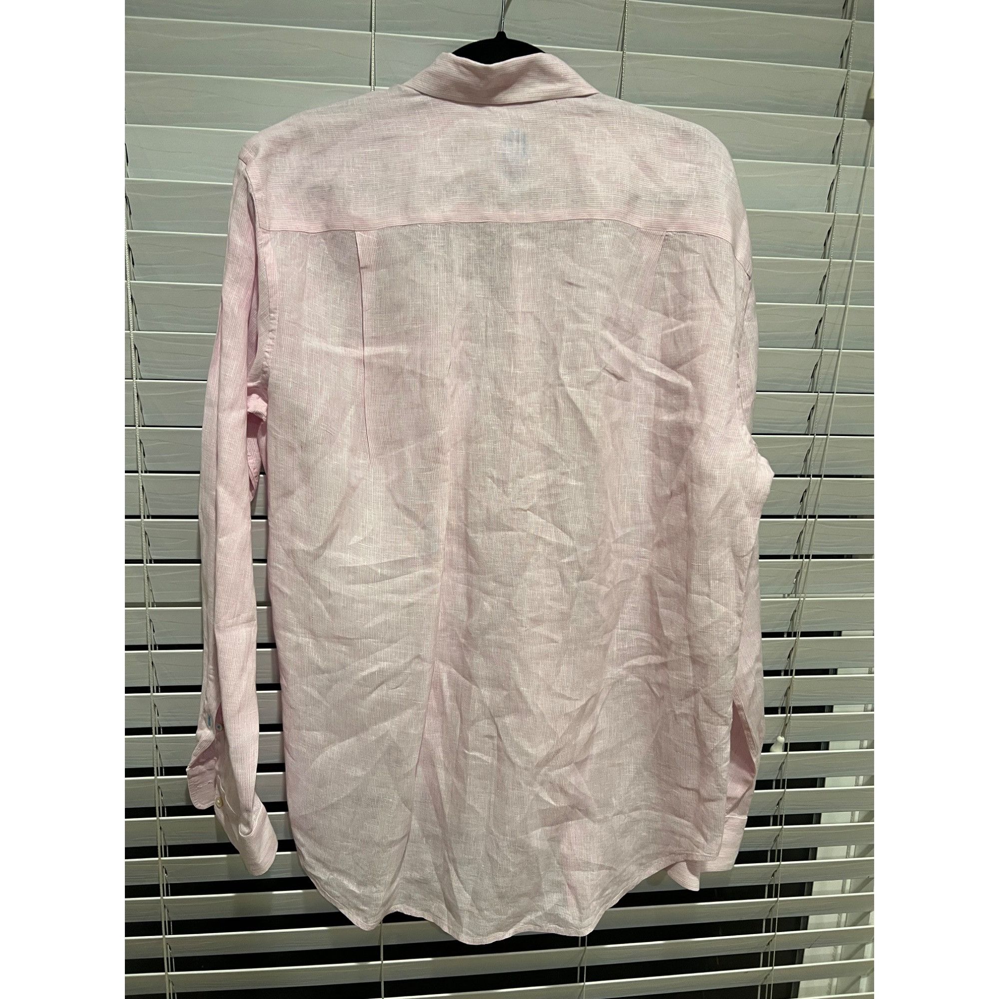 J.McLaughlin J. McLaughlin 100% Linen Pink Long Sleeve Button Up Shirt - Size US L / EU 52-54 / 3 - 5 Thumbnail