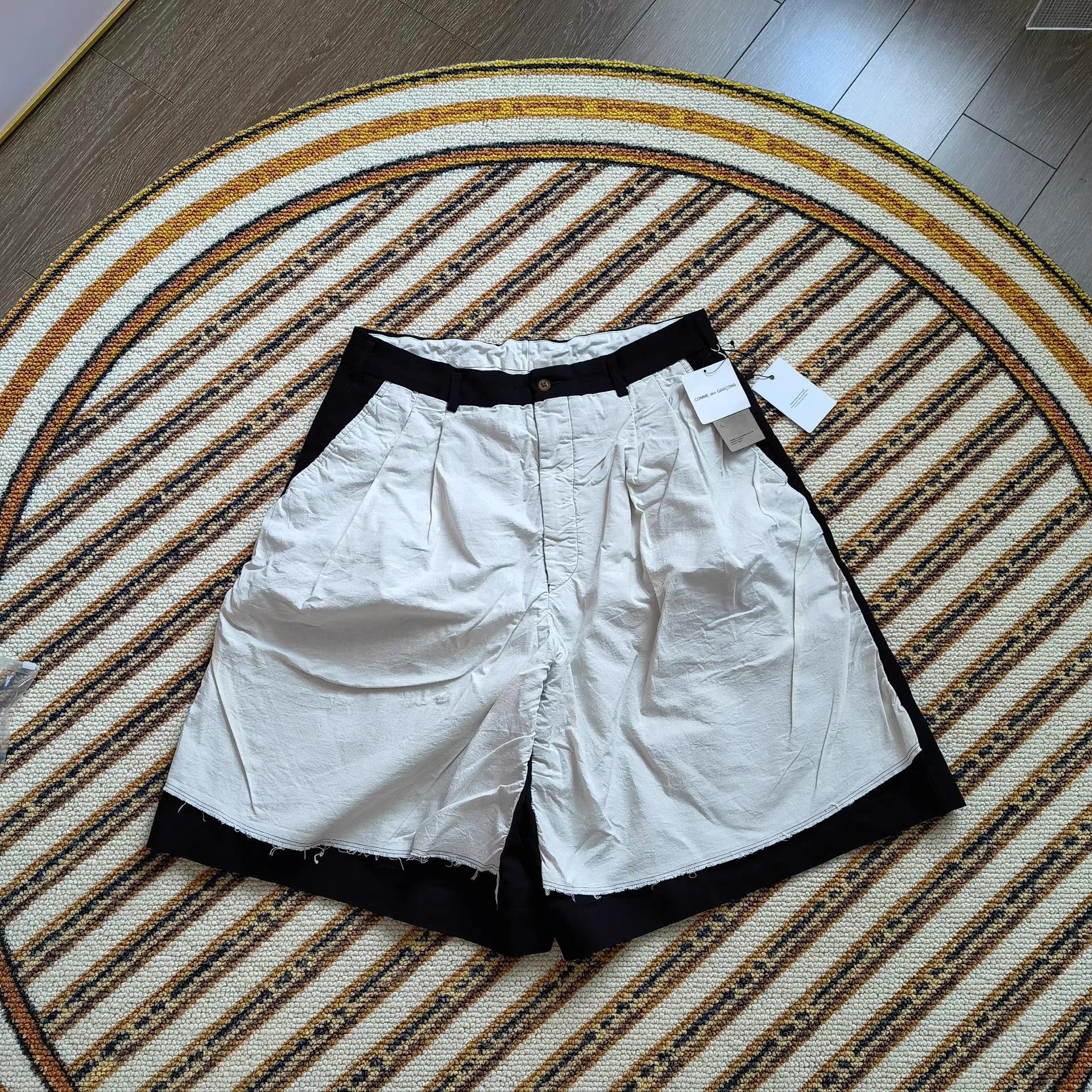Comme des Garcons Homme Plus Multi Color Casual Shorts with Frayed Hem Size 36 Size US 36 / EU 52 - 1 Thumbnail