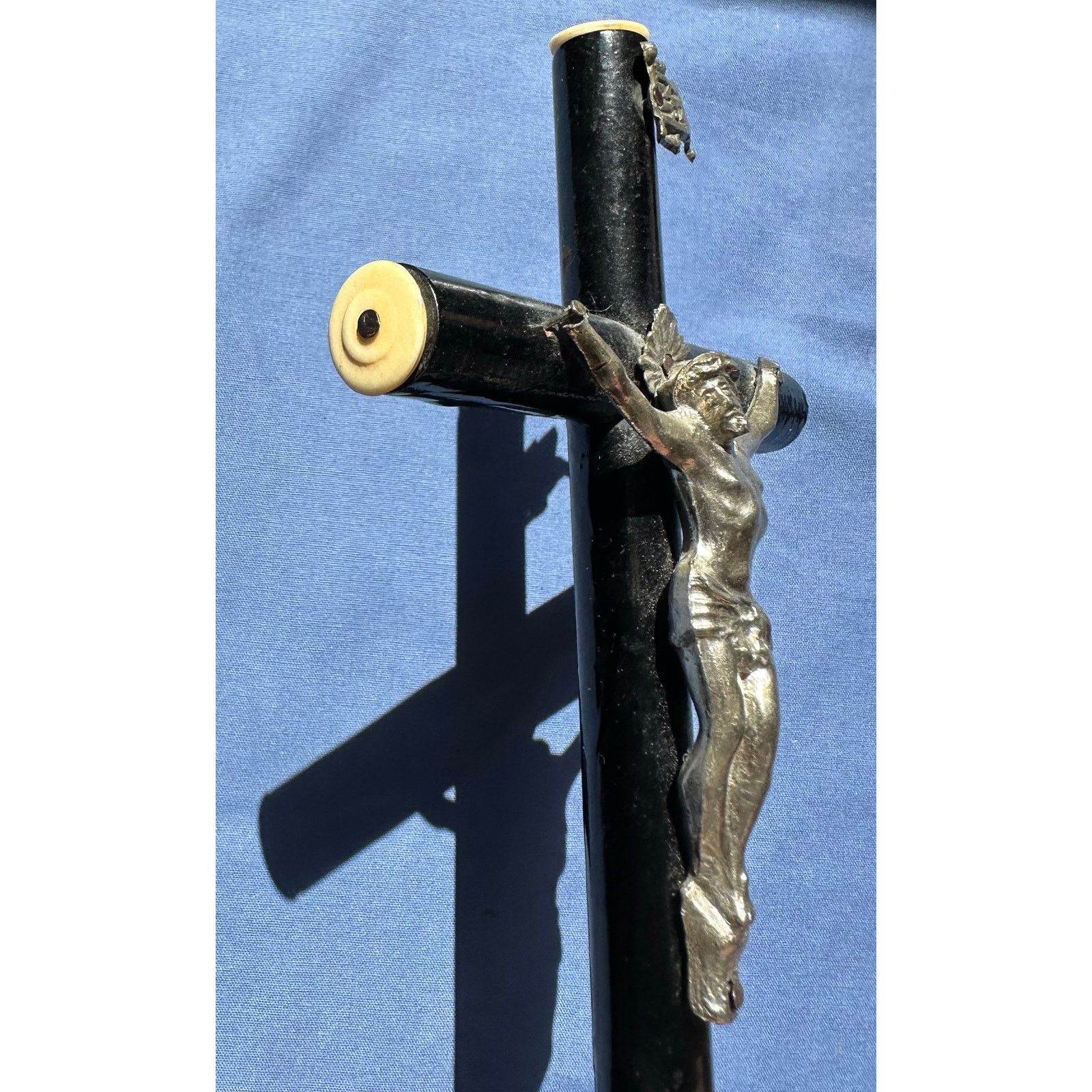 Other Antique Wood Standing Cross Crucifixion Altar Piece Size ONE SIZE - 3 Thumbnail