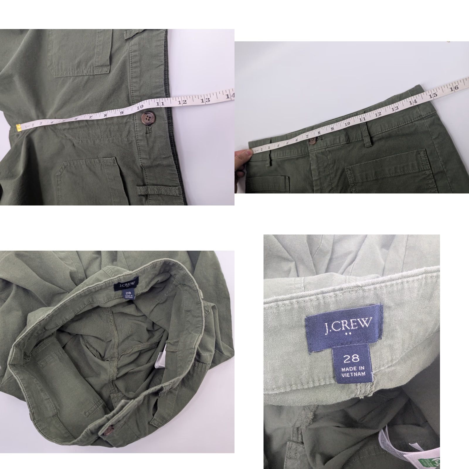 J.Crew J. Crew Pants Women's 28 Lizzie Wide Leg Olive Green Re-Imagined Utility Trouser Shirt? Size 28" / US 6 / IT 42 - 8 Thumbnail