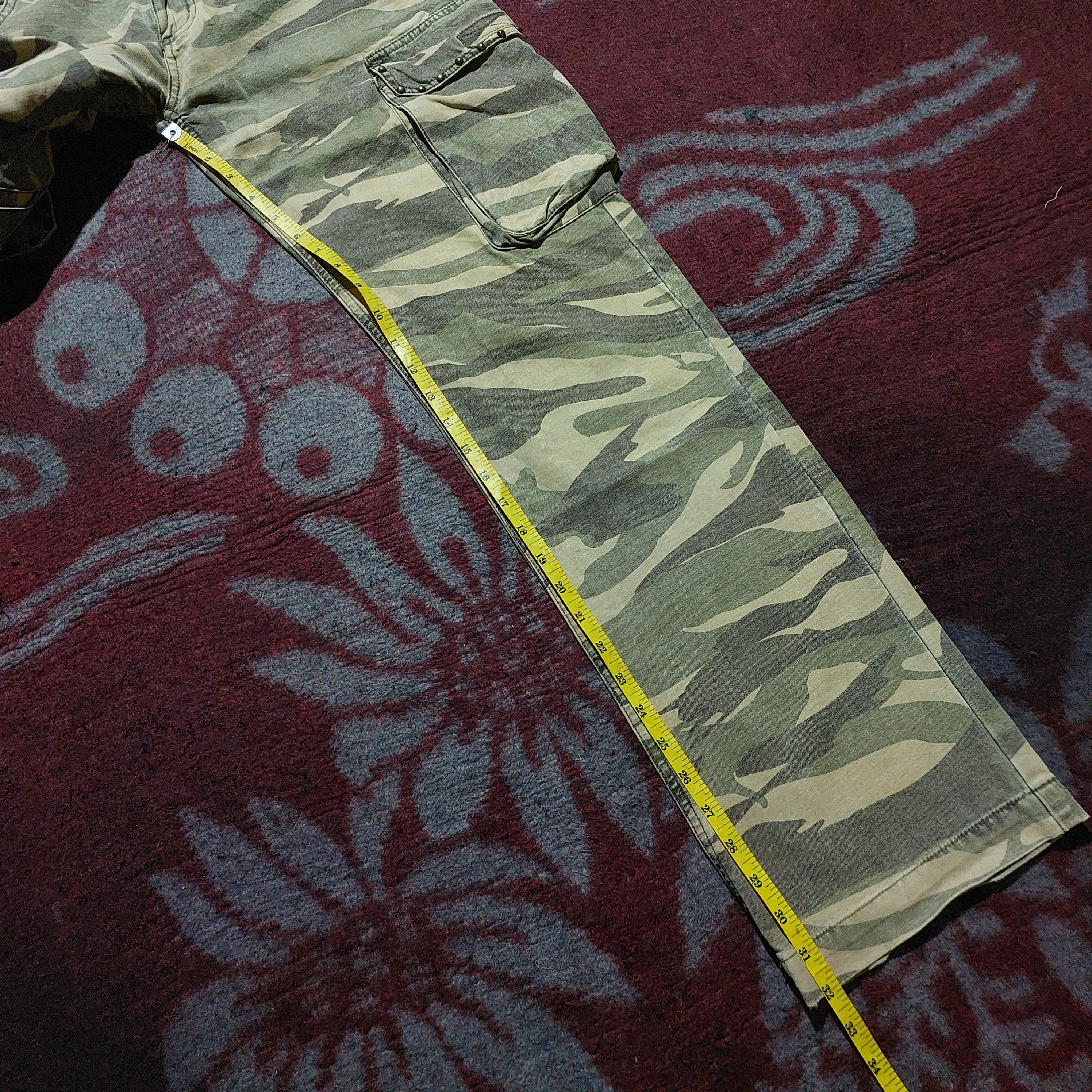 In The Attic 🔥rare In the attic camo double waist flare cargo pants Size US 32 / EU 48 - 17 Thumbnail