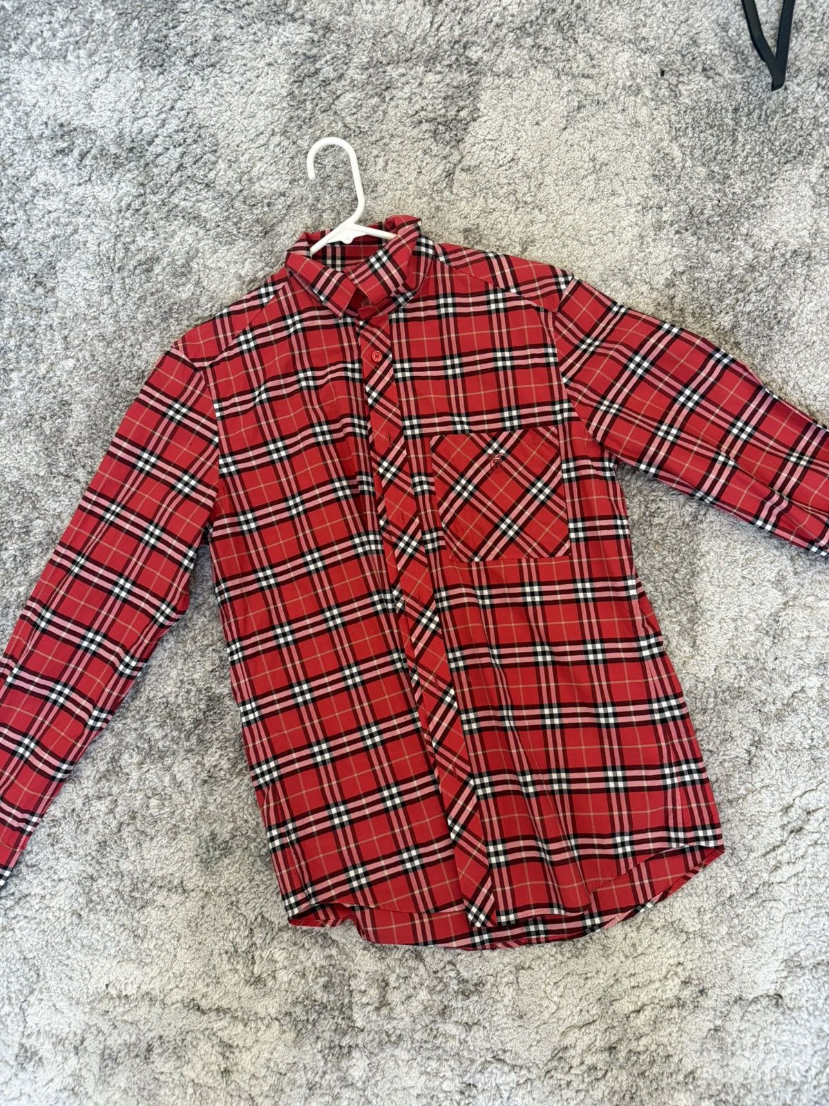 Burberry Burberry Red Checked Shirt Long Sleeve Size US M / EU 48-50 / 2 - 1 Preview