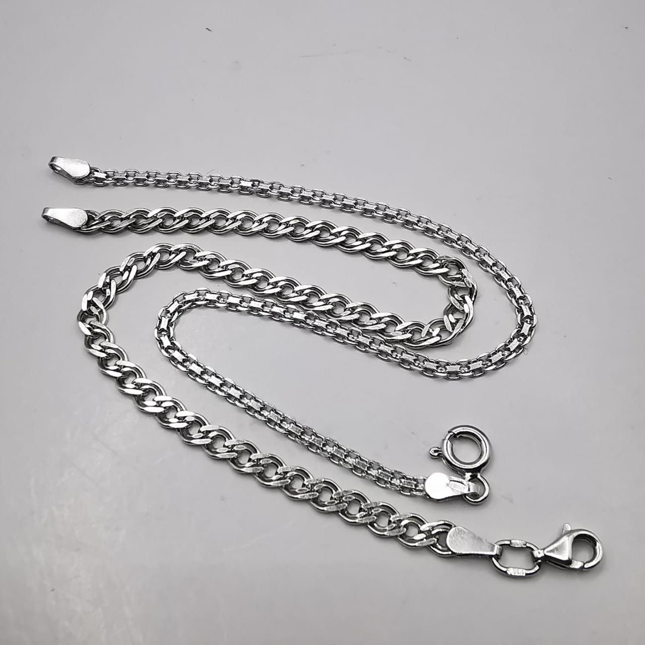 Sterling Silver Lot of 2 Vintage Sterling Silver 925 Bracelet 18.5cm Size ONE SIZE - 1 Thumbnail