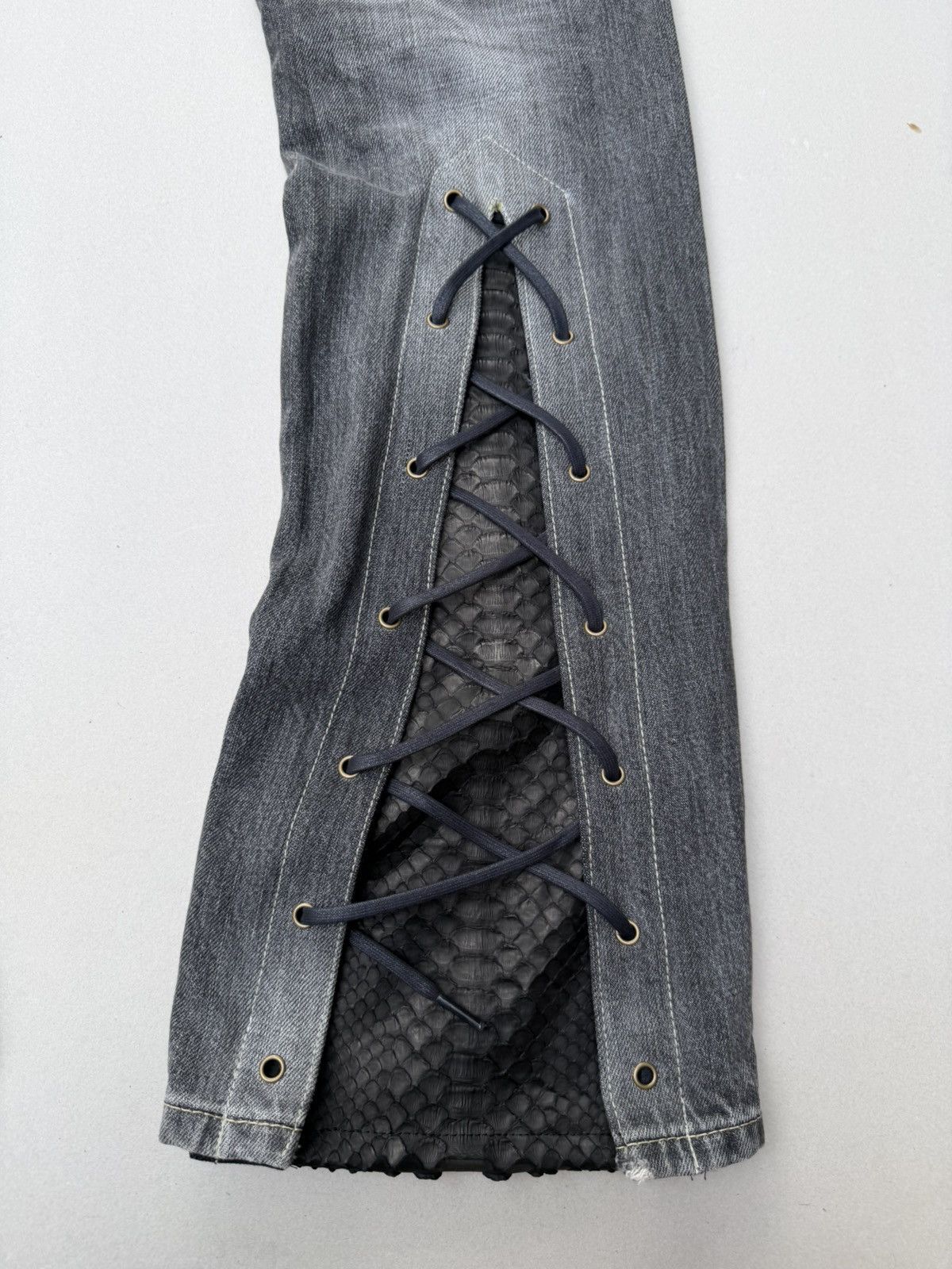 Japanese Brand BLACKHISt lace up flare jeans Size US 30 / EU 46 - 7 Thumbnail