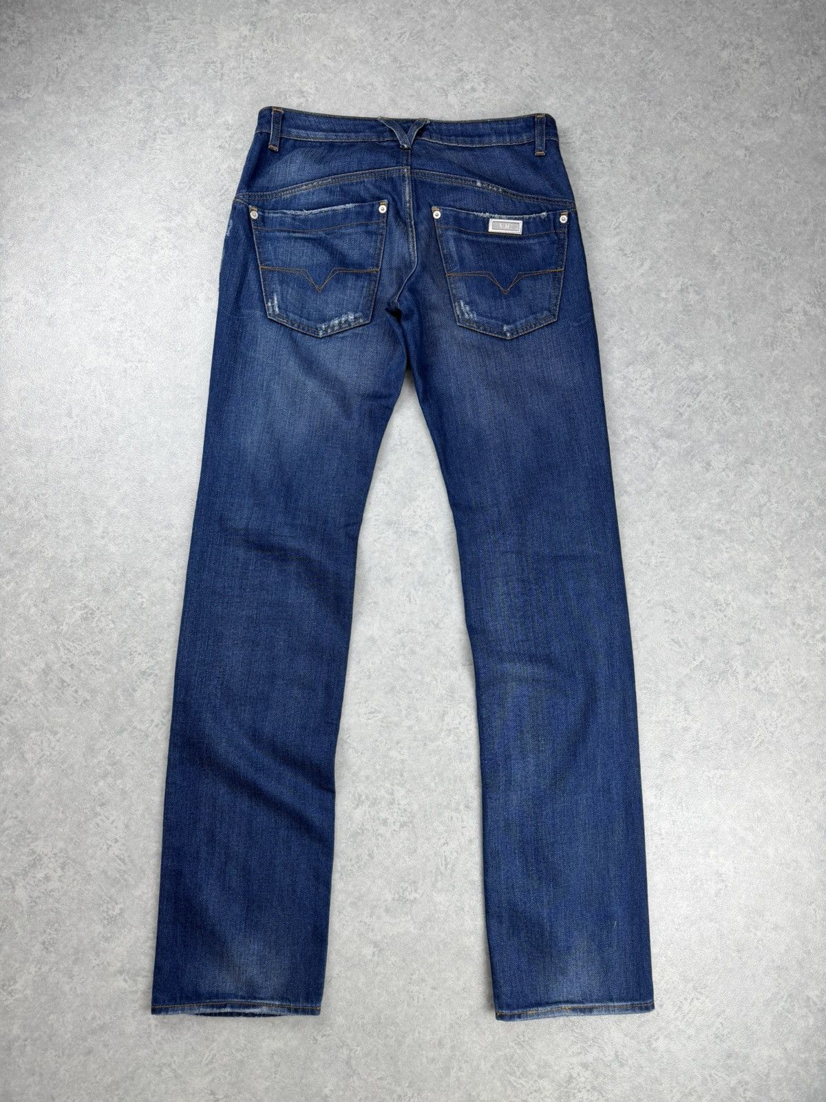 Versace Jeans Couture VJC Versace Jeans Couture Distressed Blue Denim Jeans Size US 31 - 8 Thumbnail