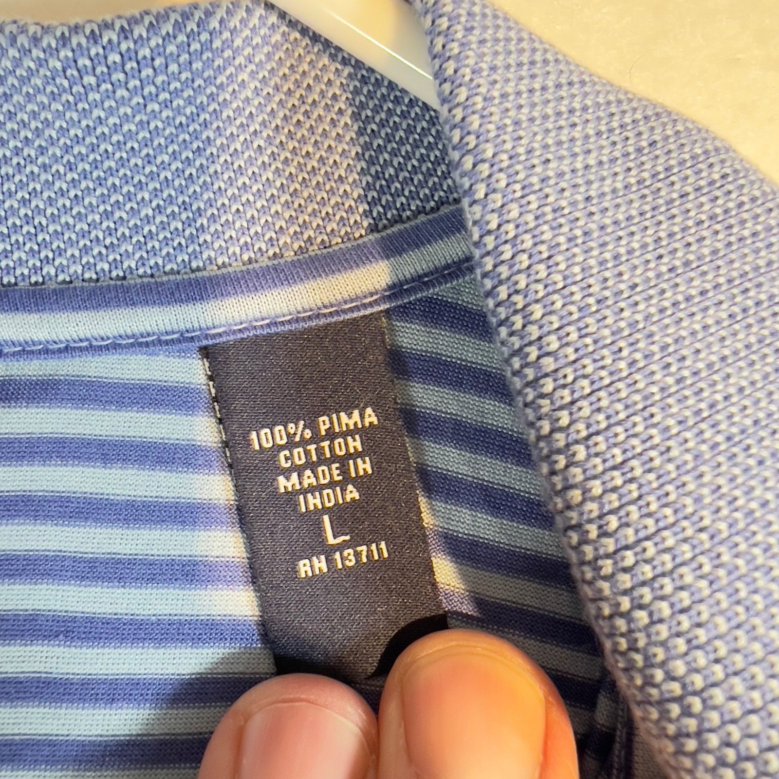 Grant Thomas Grant Thomas Polo Shirt Men L Double Mercerized Pima Cotton Size US L / EU 52-54 / 3 - 4 Thumbnail