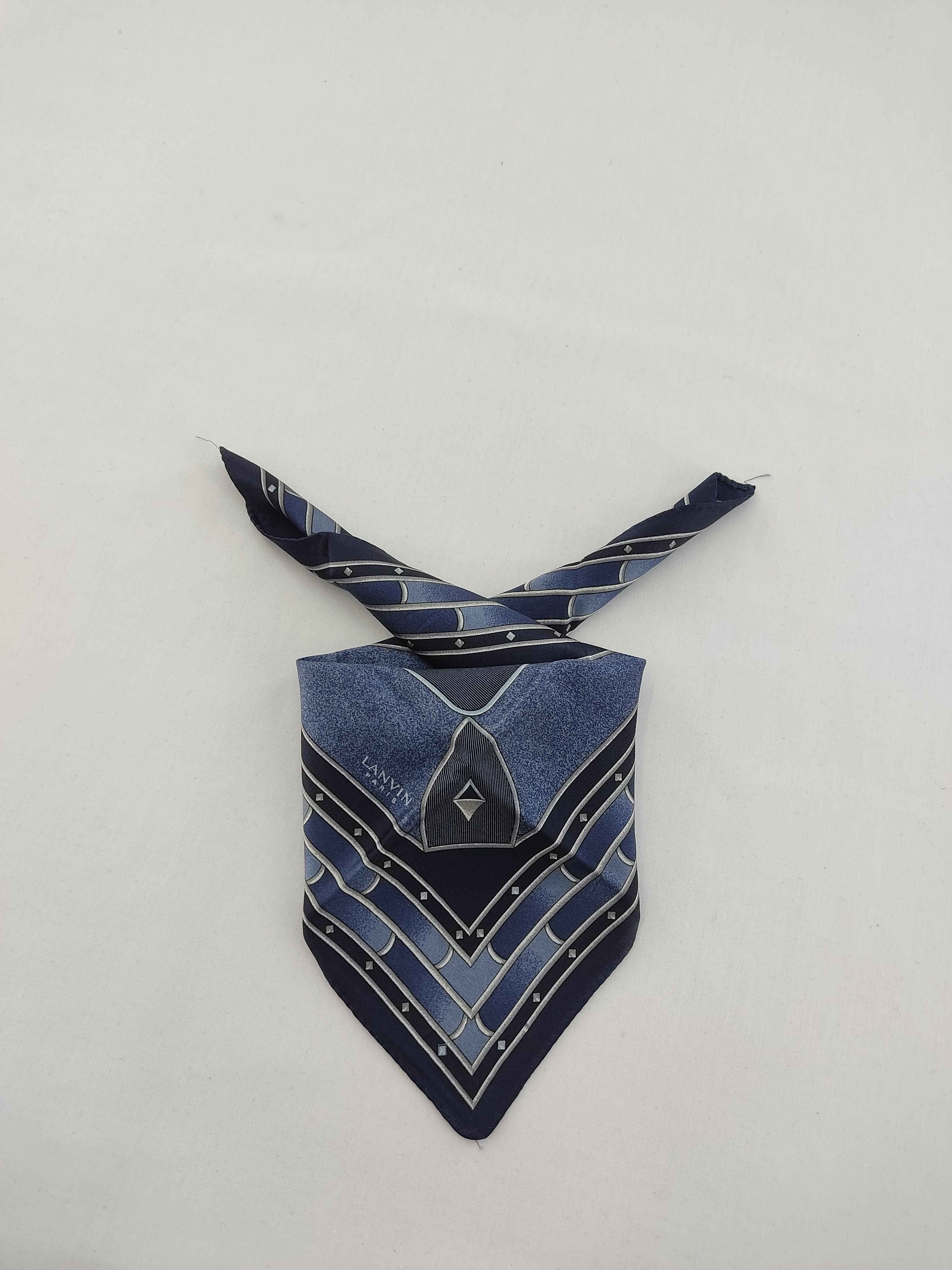Lanvin × Vintage Vintage Lanvin Silk Handkerchief / Neckwear / Bandana Size ONE SIZE - 1 Thumbnail