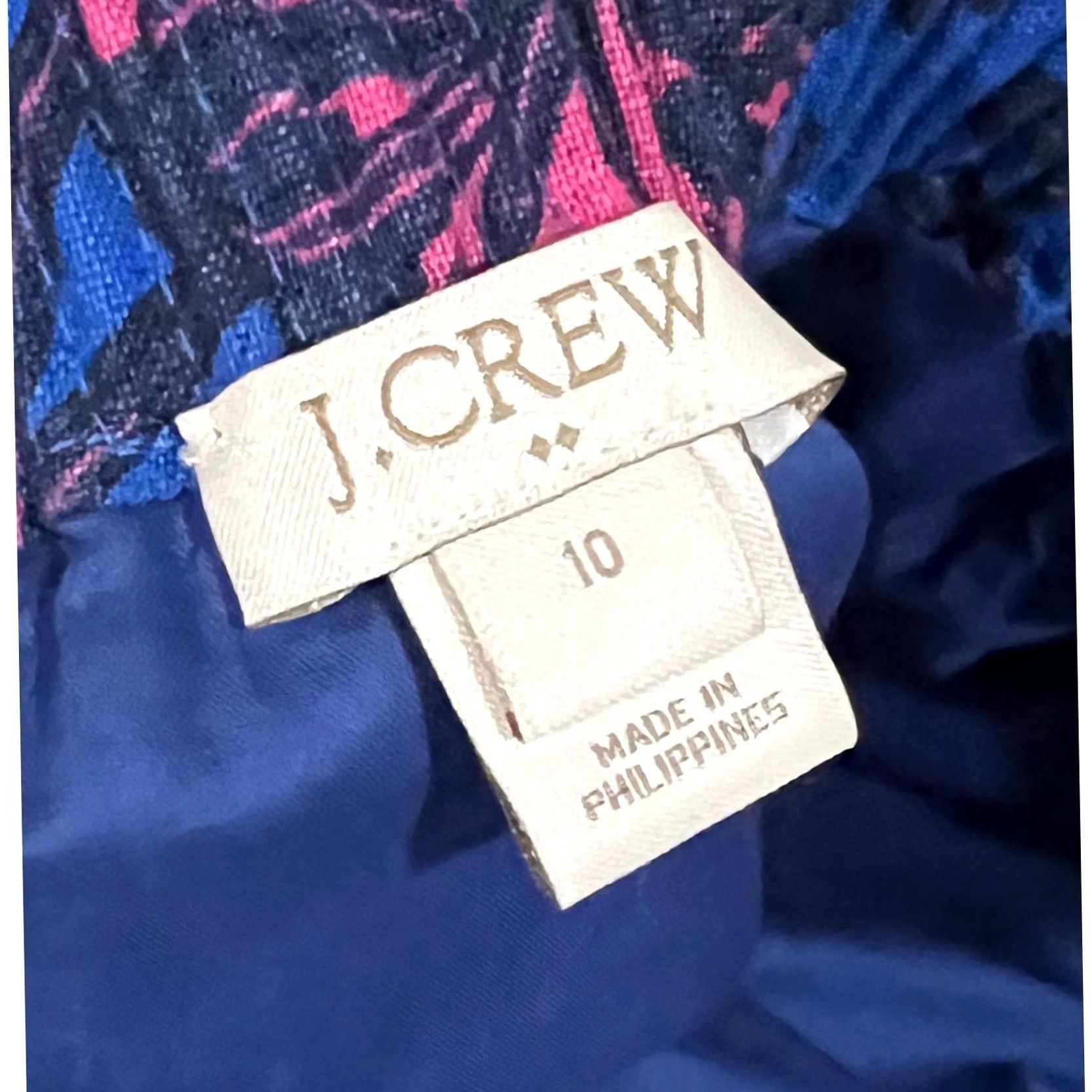 J.Crew J.Crew Floral Cotton Linen Blend Mini Skirt Blue Pink Elastic Waist Pockets 10 Womens Skirt Casual Party/Cocktail Travel Spring Summer Size 32" / US 10 / IT 46 - 5 Thumbnail