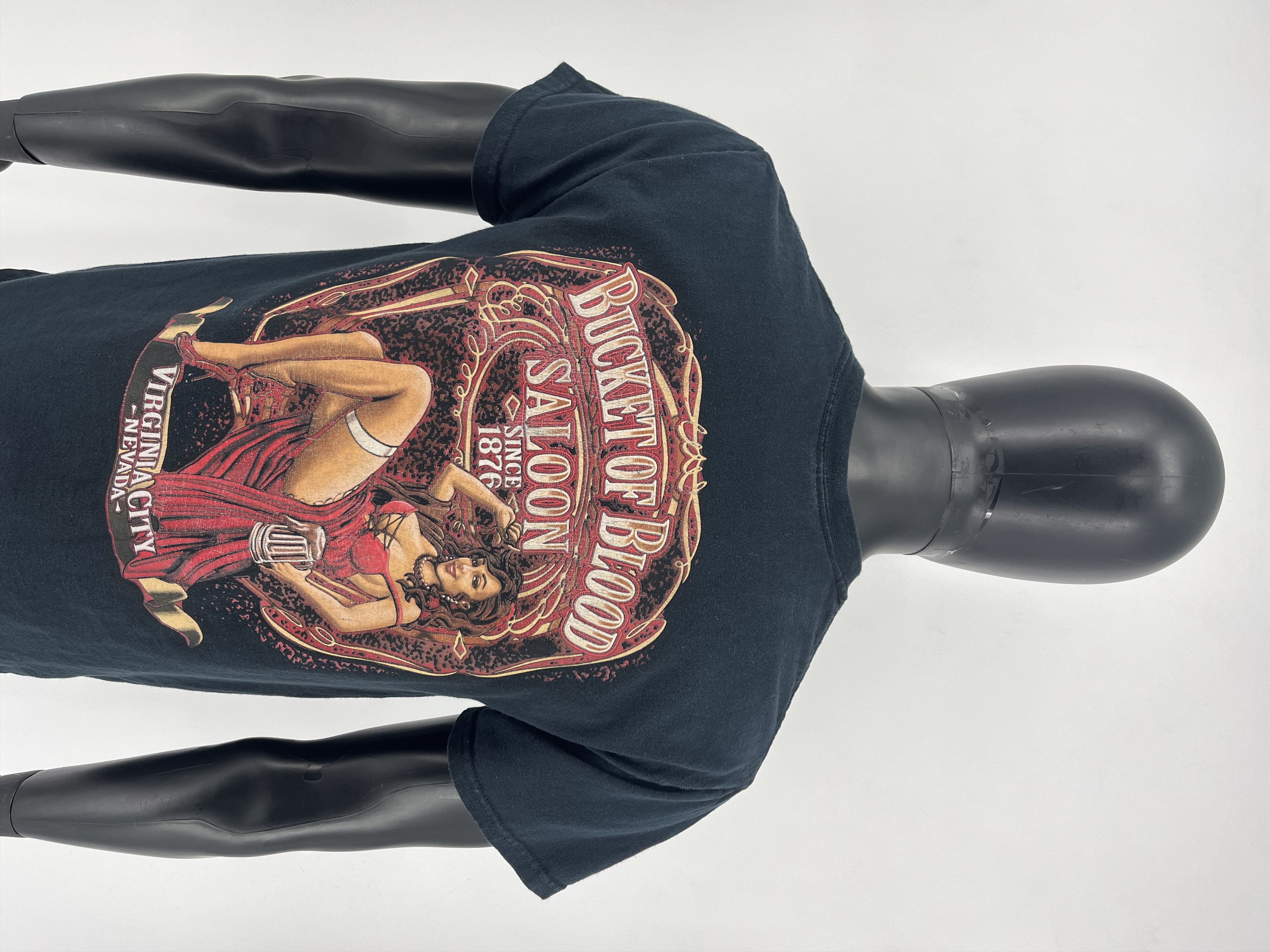 Vintage Vintage Motorcycle Faded Bucket Of Blood Saloon M Nevada Size US M / EU 48-50 / 2 - 1 Thumbnail