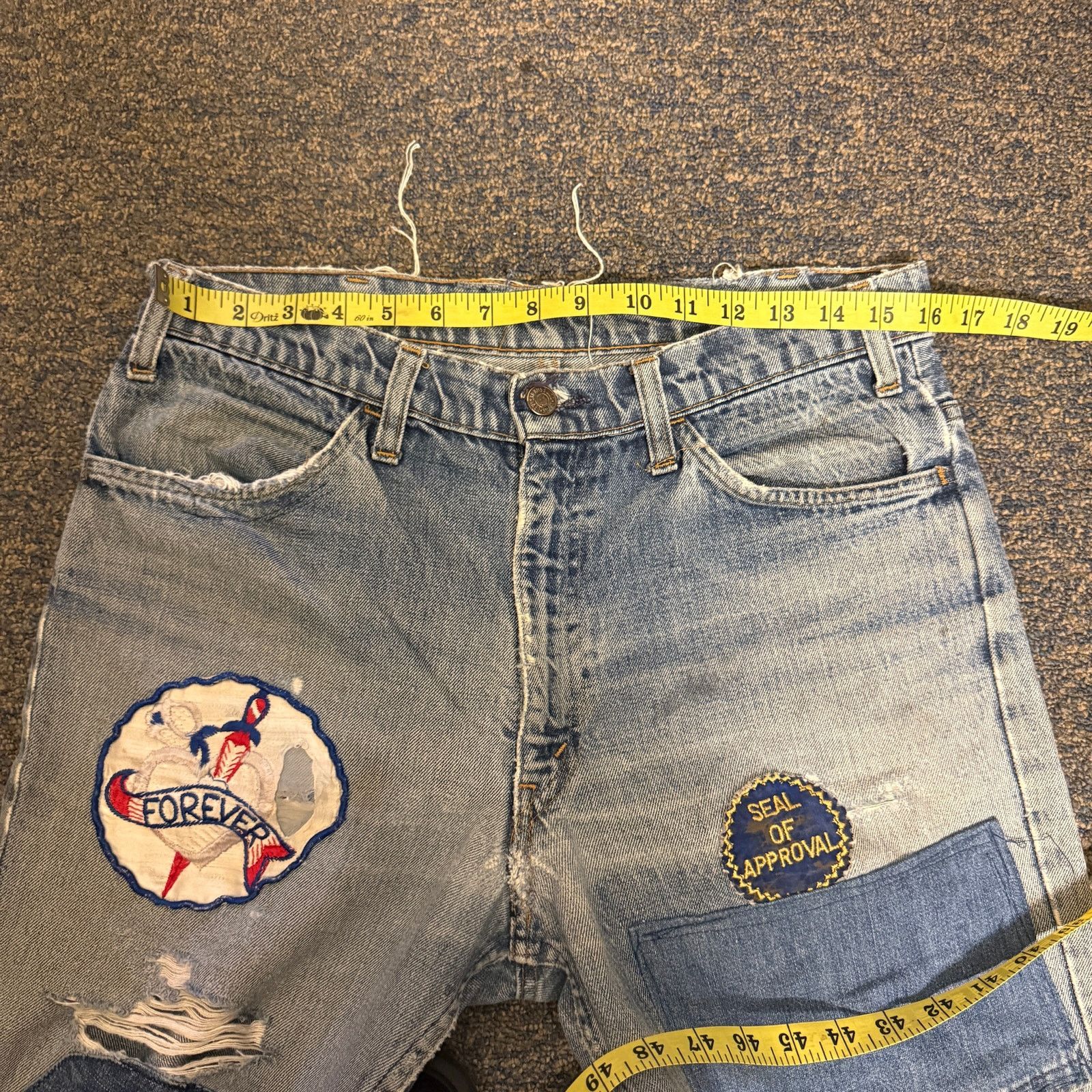 Levi's 70s Levi 646 Patchwork Flared Bellbottom Jeans 32x31.5 Size US 32 / EU 48 - 7 Thumbnail