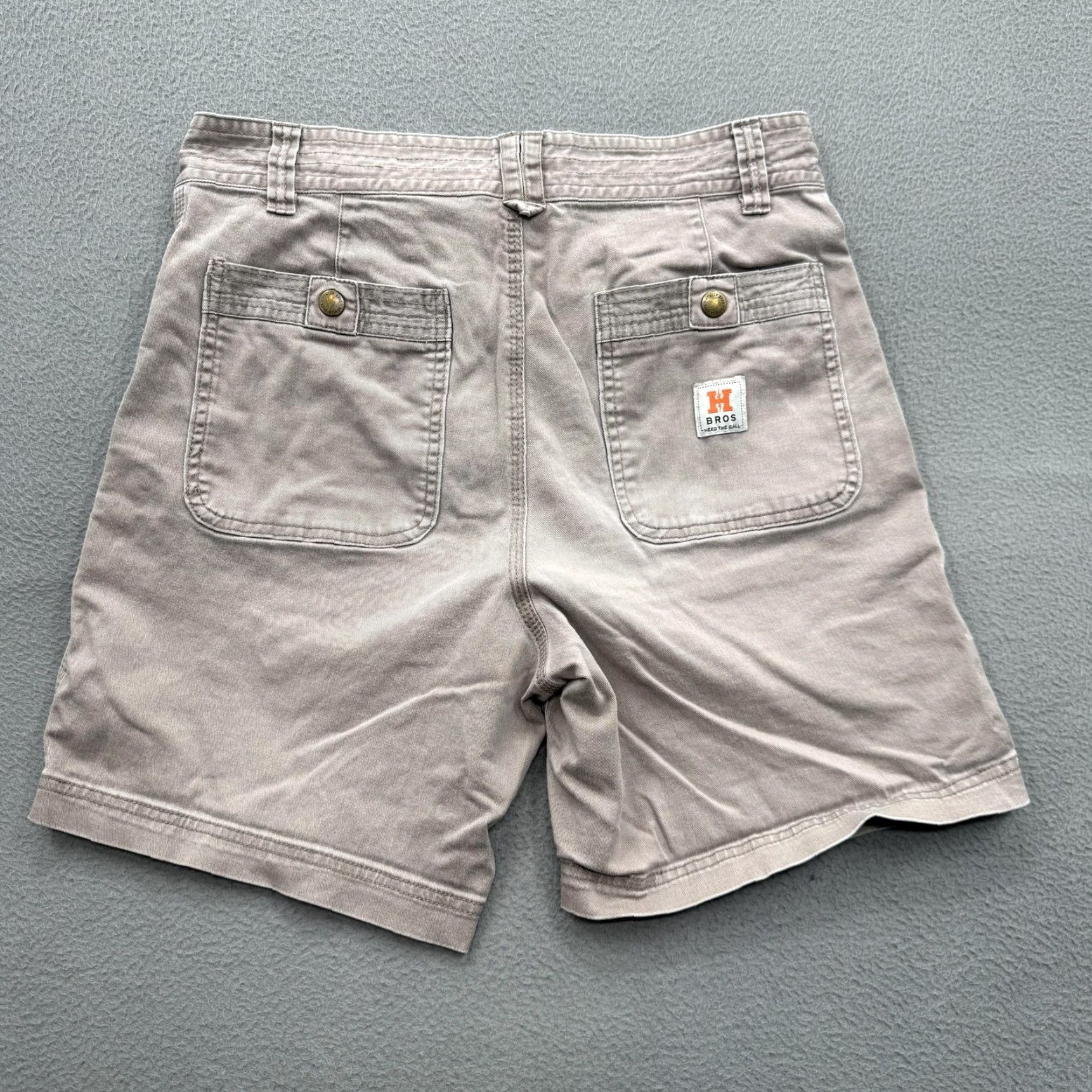 Vintage Howler Bros Clarksville Walk Shorts Mens 30 Brown Chino Stretch 7 Inseam Casual BROS Logo Pockets Size US 30 / EU 46 - 2 Thumbnail
