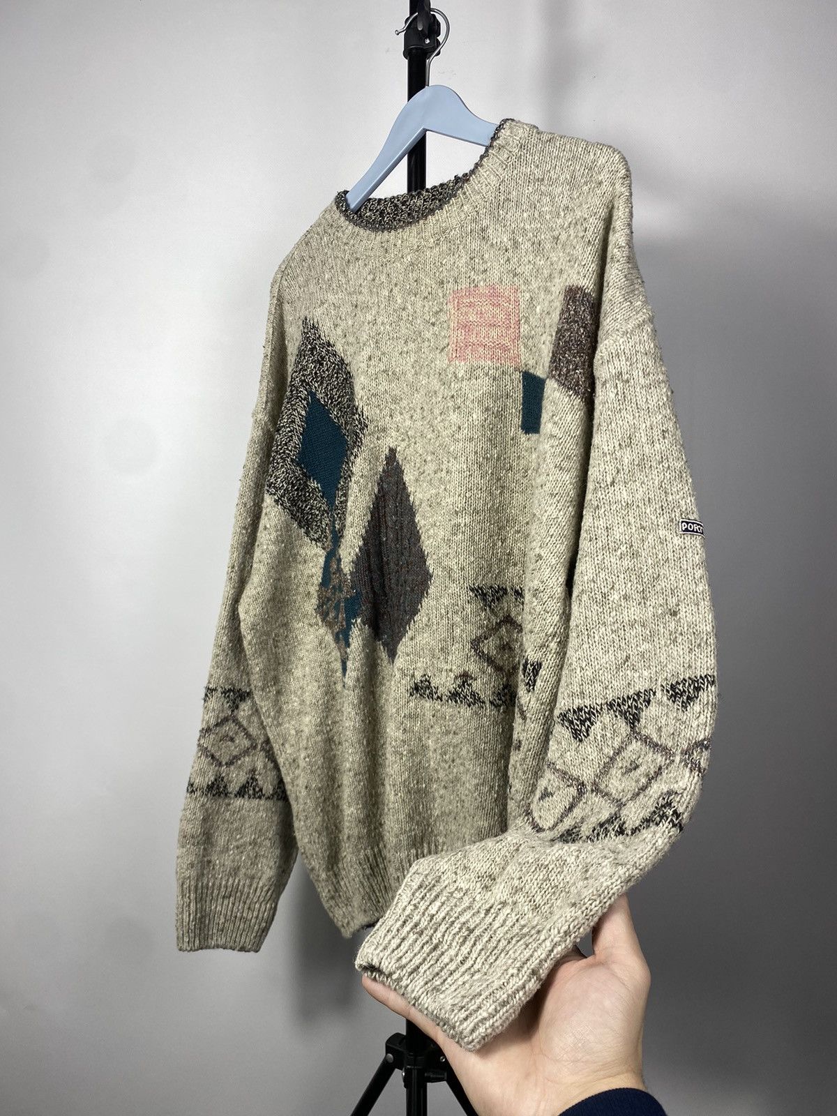 Vintage Vintage 90s USSR Italy Japanese style 3D sweater Y2k Size US L / EU 52-54 / 3 - 3 Thumbnail