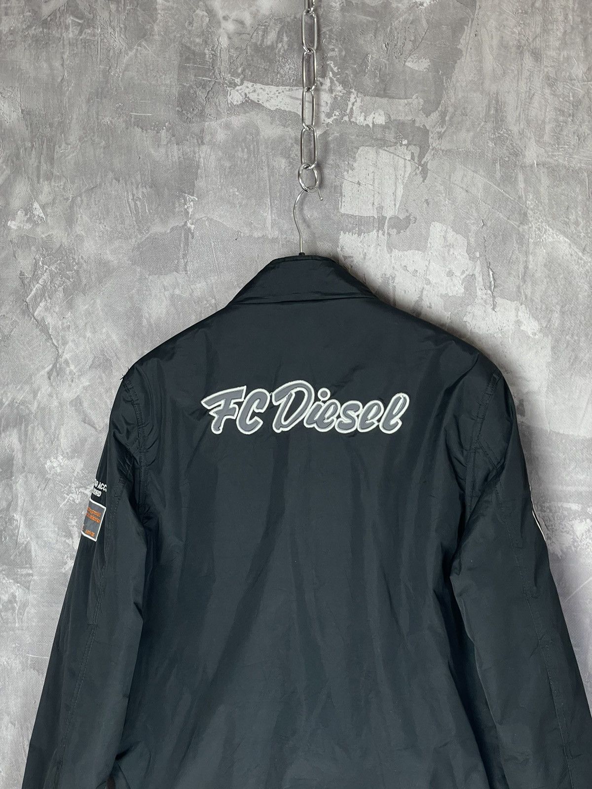 Diesel × Vintage Diesel Vintage Y2K Bomber Nylon Moto Jacket Size XL / US 12-14 / IT 48-50 - 9 Thumbnail