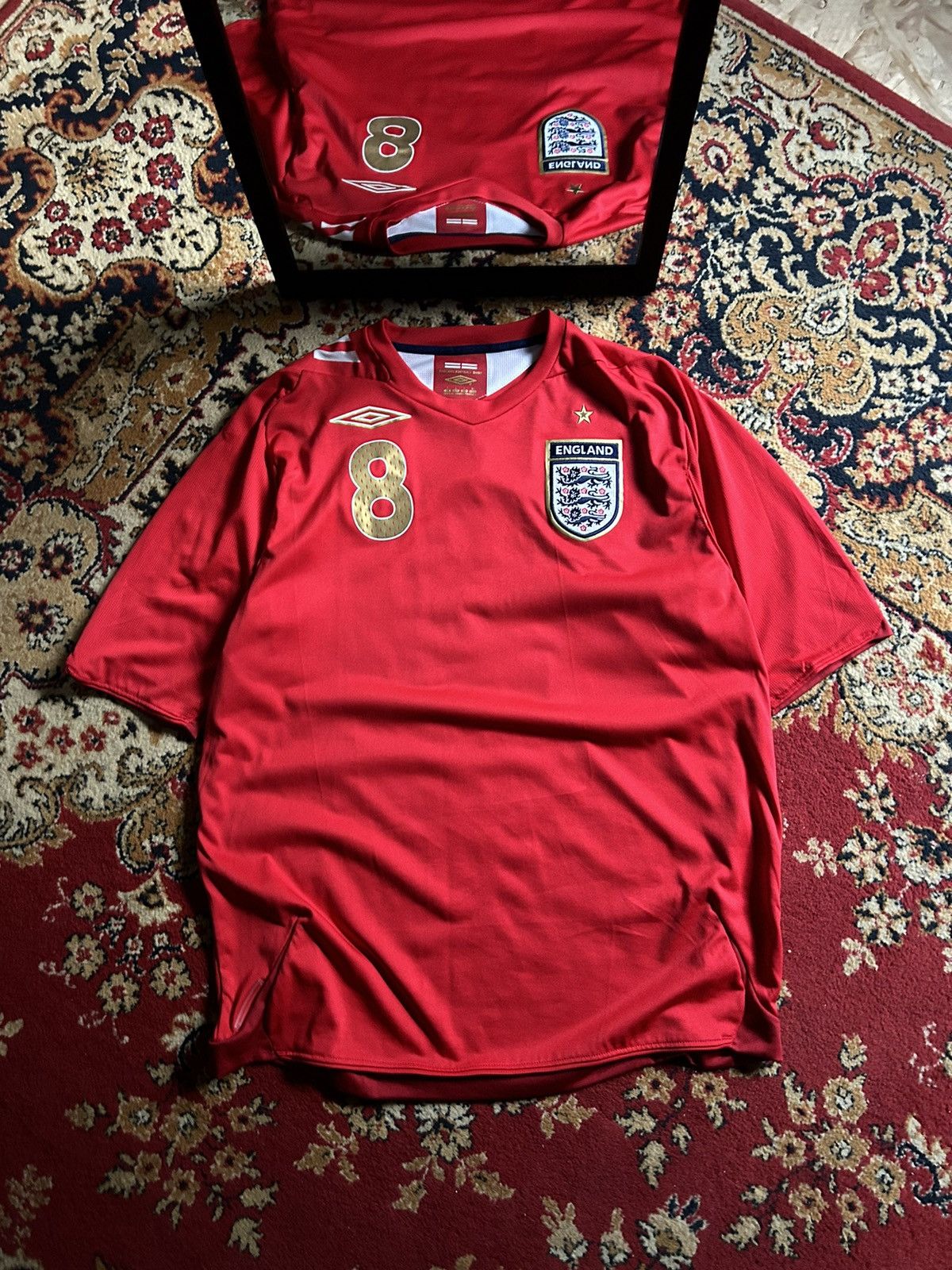 Umbro England Lampard #8 away jersey 2006-08 Size US L / EU 52-54 / 3 - 2 Thumbnail