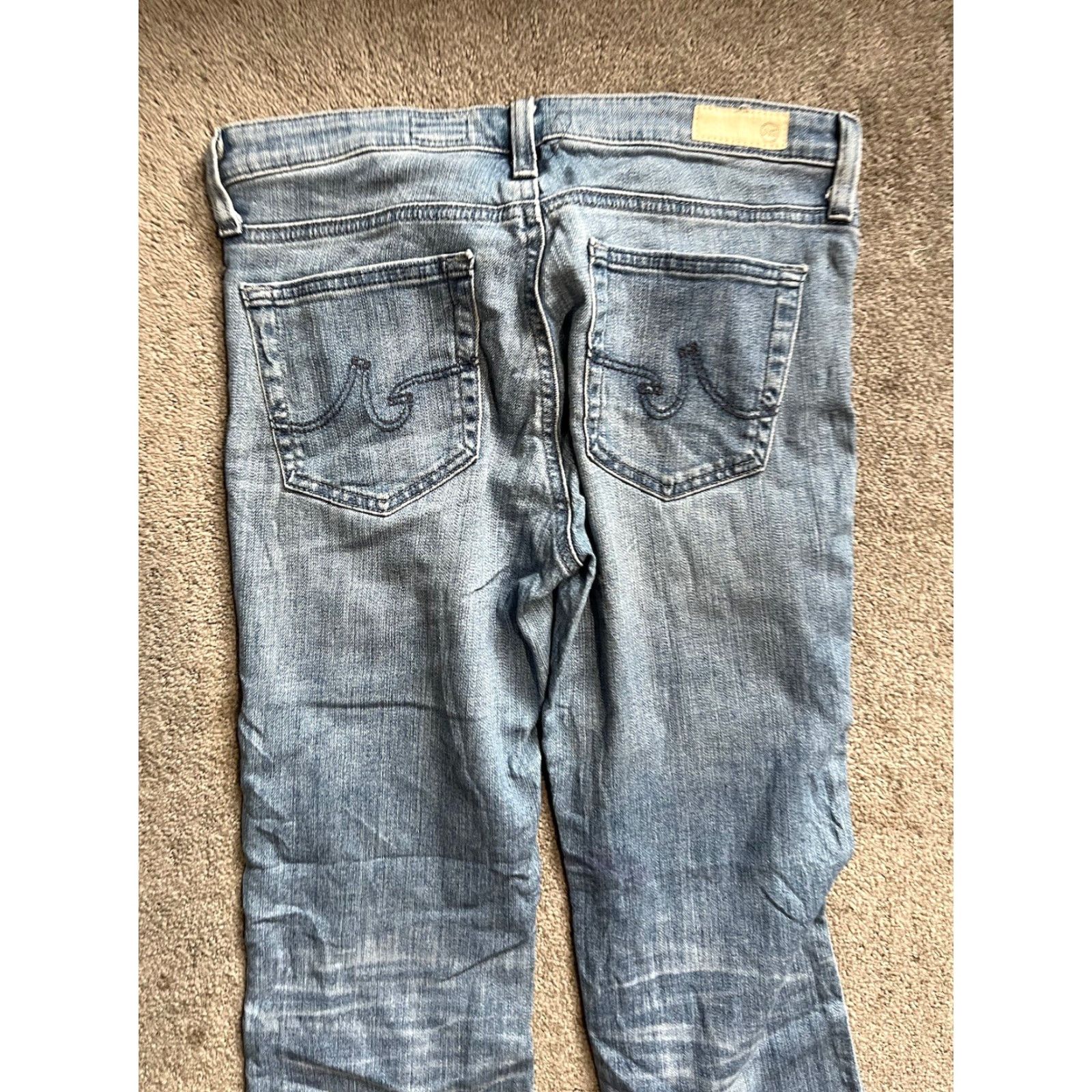 Vintage AG Adriano Goldschmied Jeans Women Sz 27R The Angel Bootcut Stretch Jeans Size 27" / US 4 / IT 40 - 2 Thumbnail