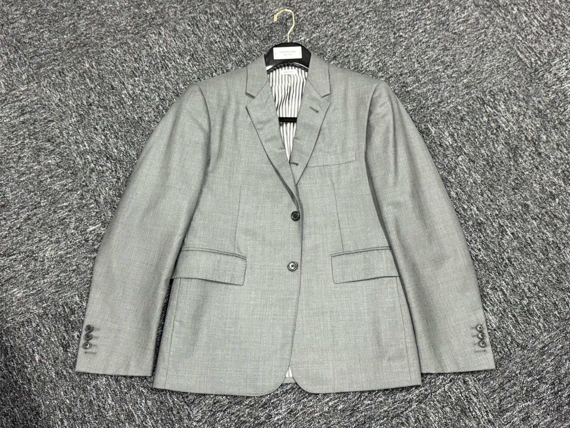 Thom Browne Thom Browne Classic Wool Blazer Mid Gray Size 2 Size US M / EU 48-50 / 2 - 3 Thumbnail